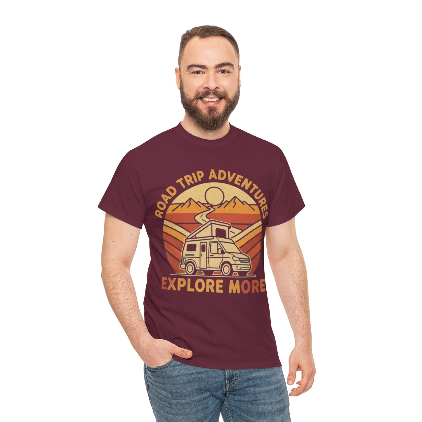 Road Trip Adventures – Explore More Retro Camper Tee