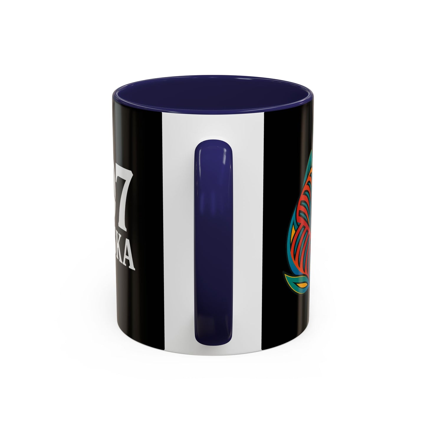 Alaska Salmon Mug Tlingit Style Coffee Cup 907 Alaska Gift Color Accent Ceramic Mug Alaskan Souvenir Wildlife Art