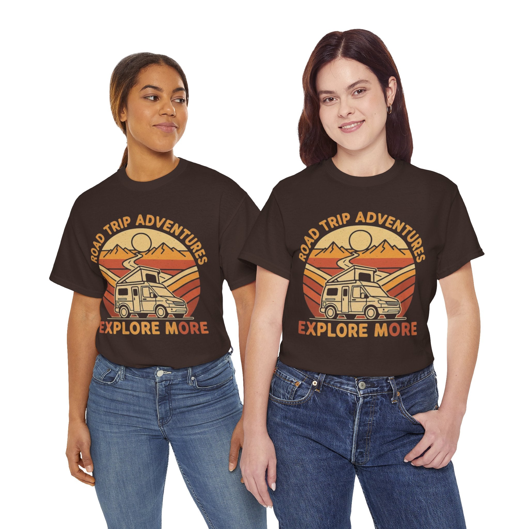 Road Trip Adventures – Explore More Retro Camper Tee