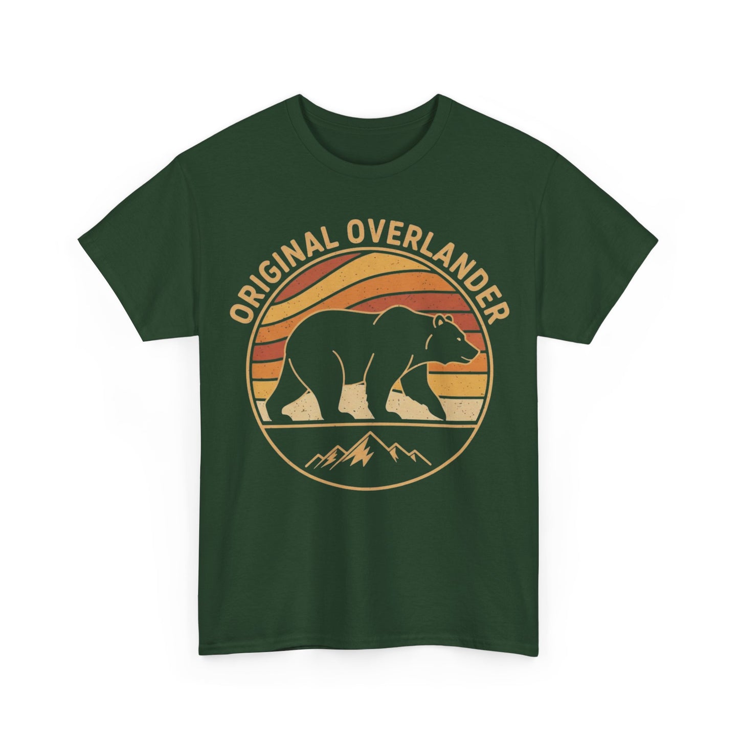 Original Overlander Retro Bear T-Shirt | 1970s Vintage Sunset Adventure Tee