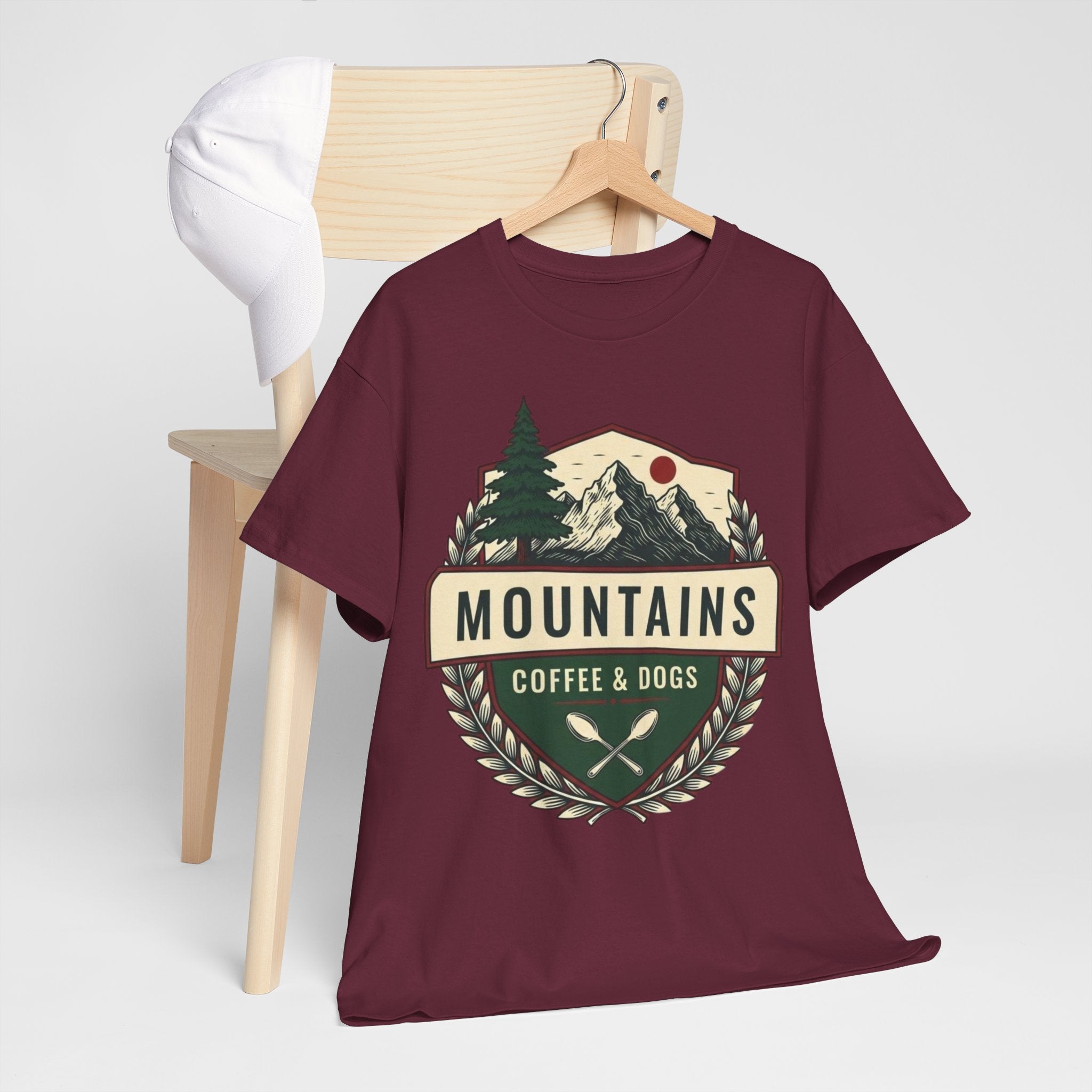 Mountains, Coffee & Dogs Tee