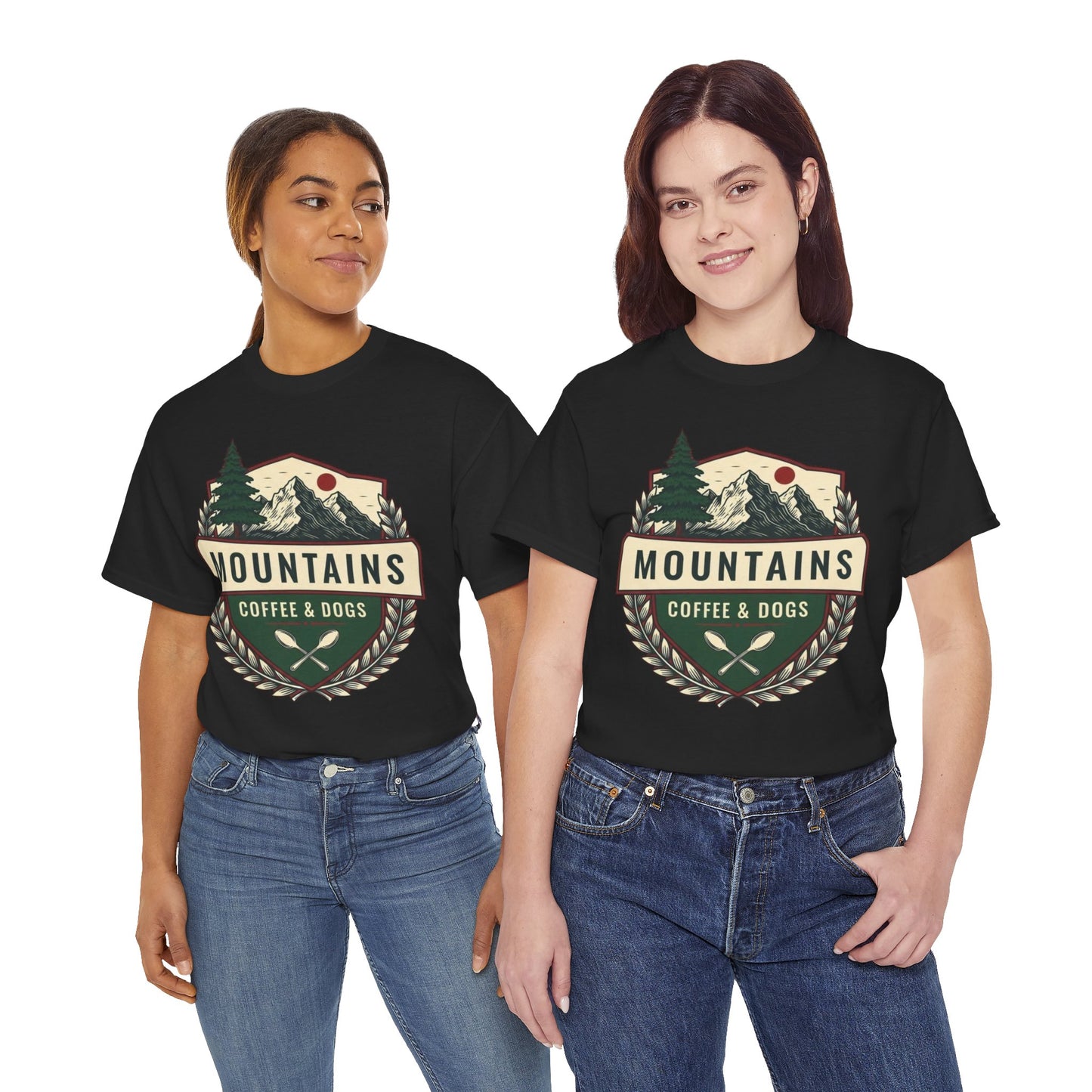 Mountains, Coffee & Dogs Tee