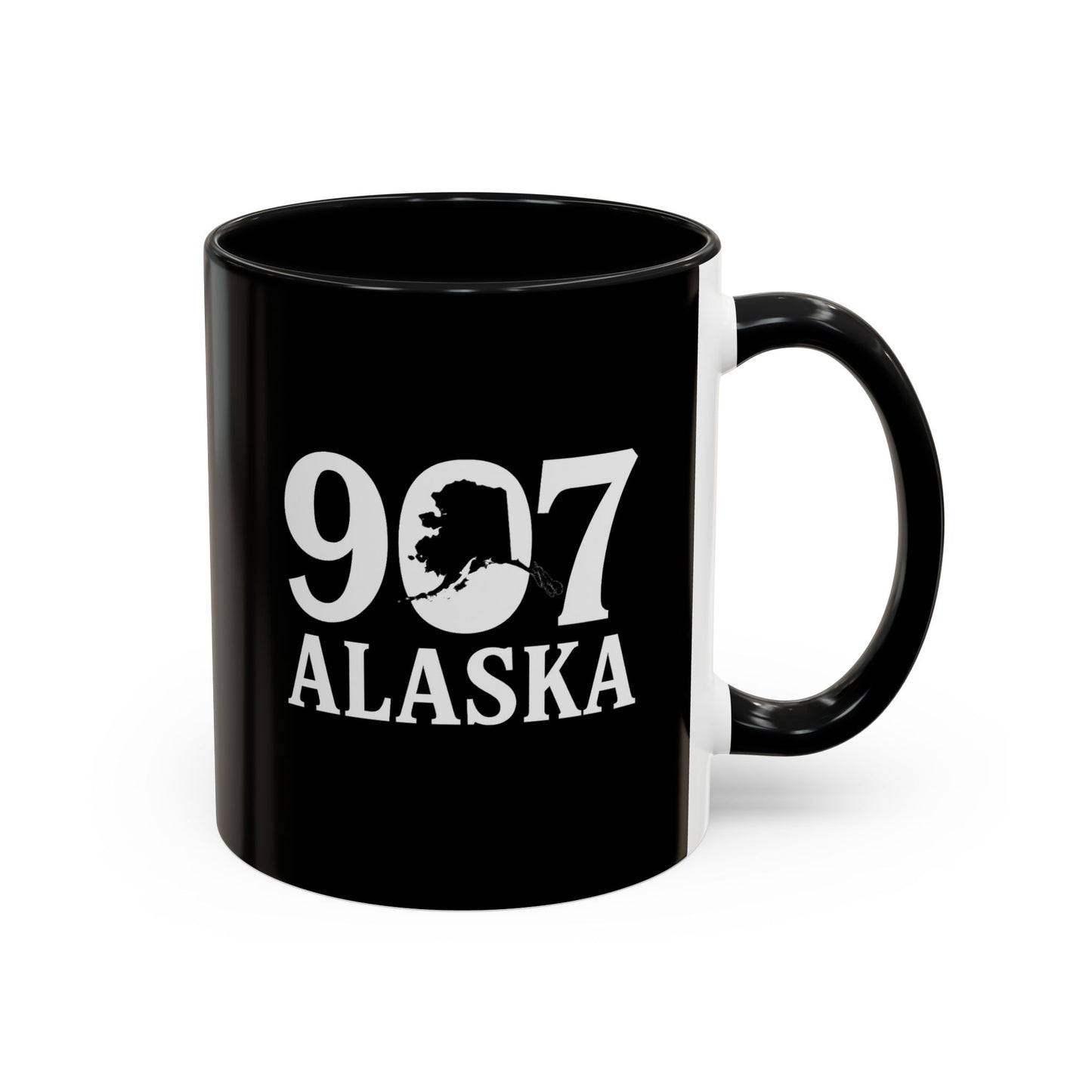 Alaska Salmon Mug Tlingit Style Coffee Cup 907 Alaska Gift Color Accent Ceramic Mug Alaskan Souvenir Wildlife Art
