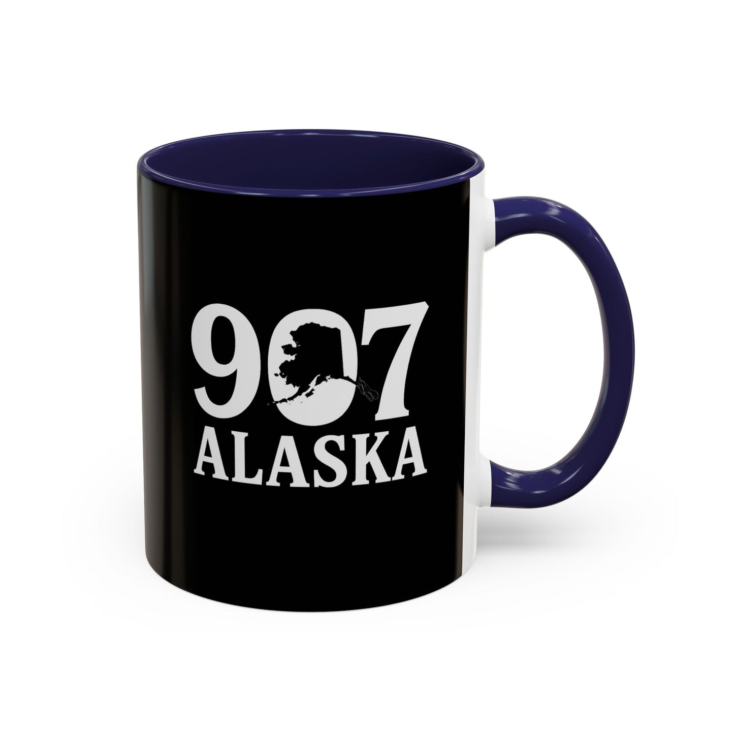 Alaska Salmon Mug Tlingit Style Coffee Cup 907 Alaska Gift Color Accent Ceramic Mug Alaskan Souvenir Wildlife Art