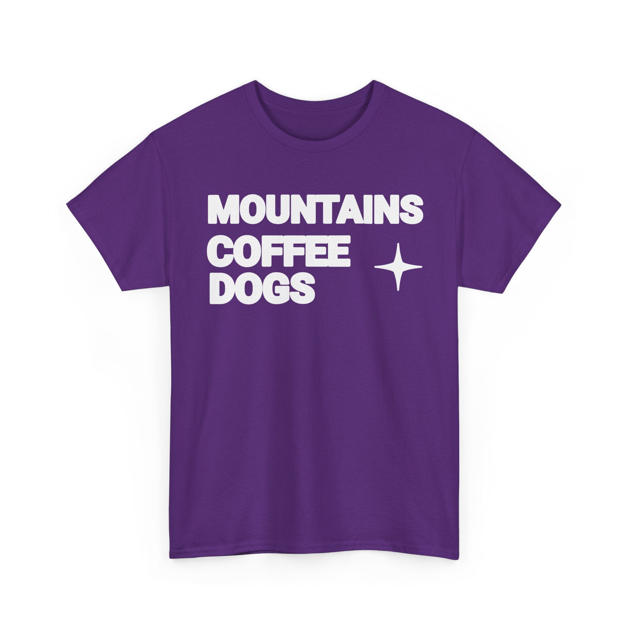 Mountains. Coffee. Dogs. – Comfort Collection Tee