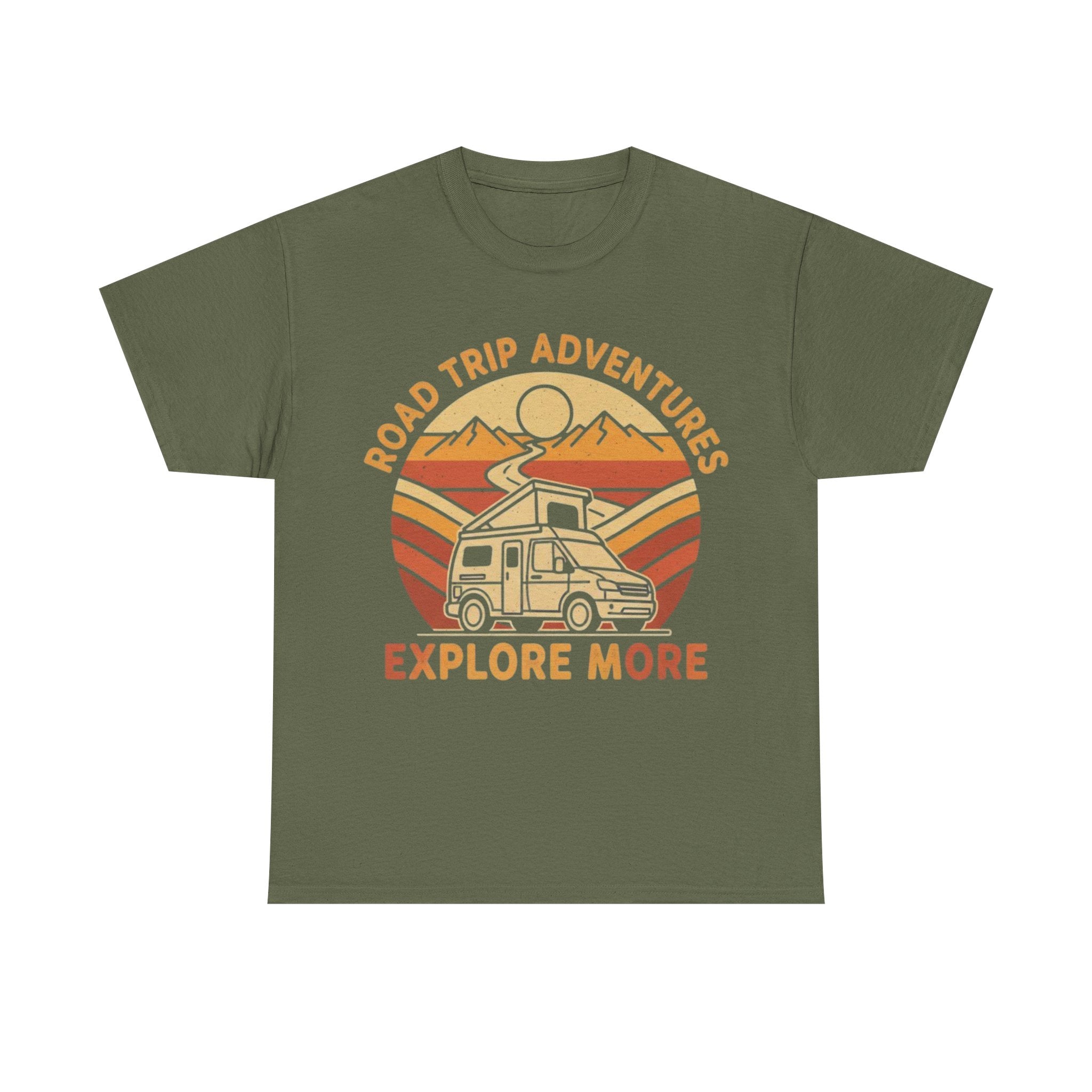Road Trip Adventures – Explore More Retro Camper Tee