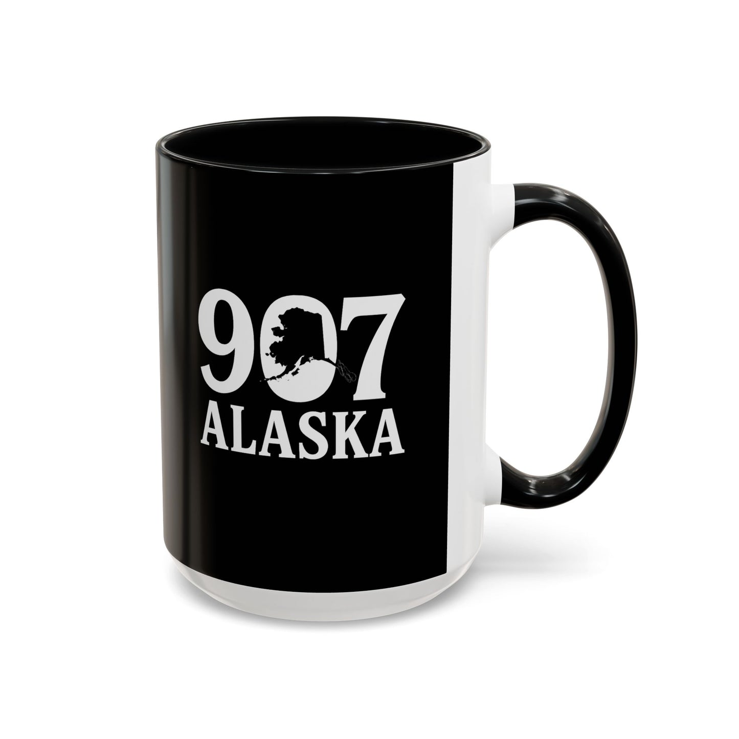 Alaska Salmon Mug Tlingit Style Coffee Cup 907 Alaska Gift Color Accent Ceramic Mug Alaskan Souvenir Wildlife Art