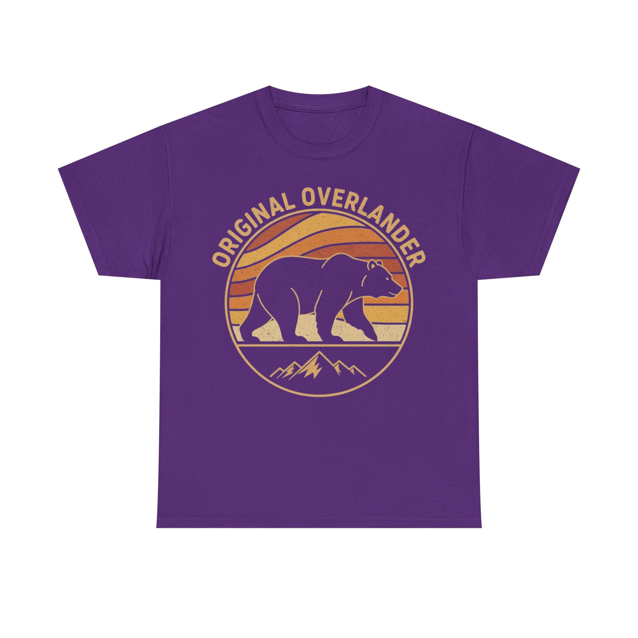 Original Overlander Retro Bear T-Shirt | 1970s Vintage Sunset Adventure Tee