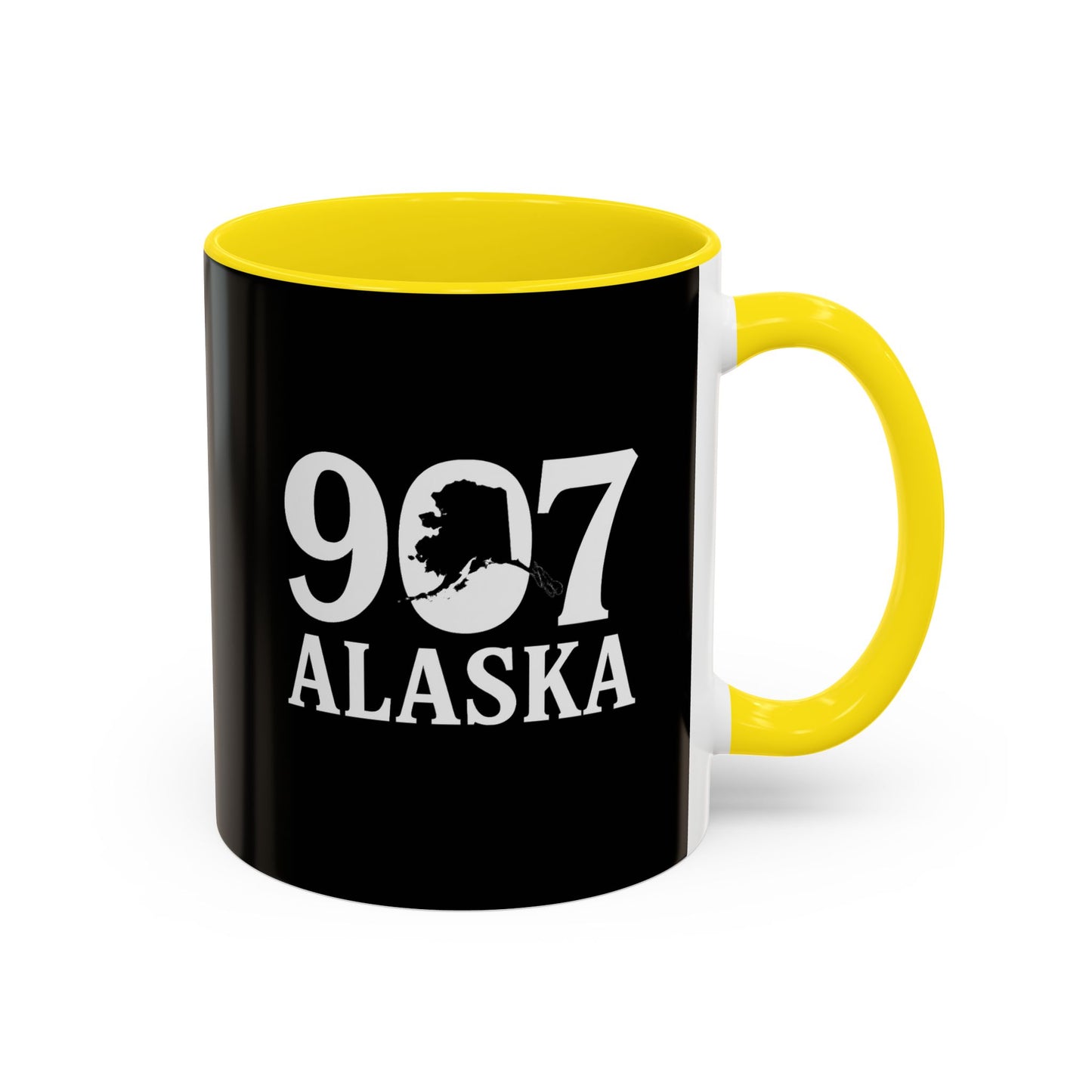 Alaska Salmon Mug Tlingit Style Coffee Cup 907 Alaska Gift Color Accent Ceramic Mug Alaskan Souvenir Wildlife Art