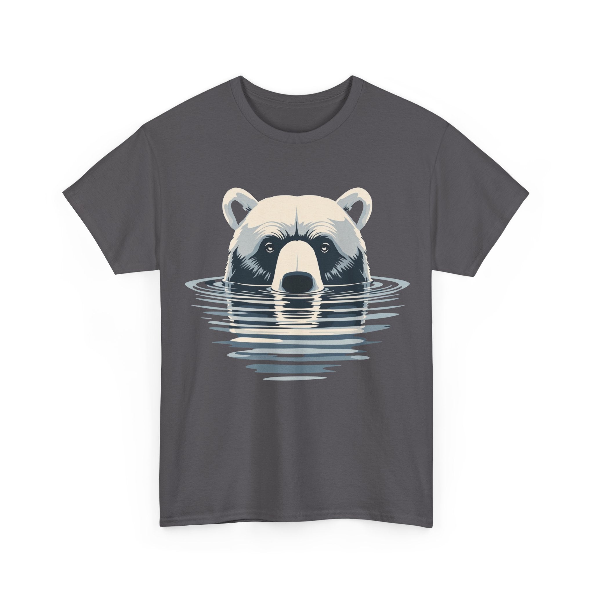 Bear in Water Graphic Tee – Gildan 5000 Heavy Cotton Shirt