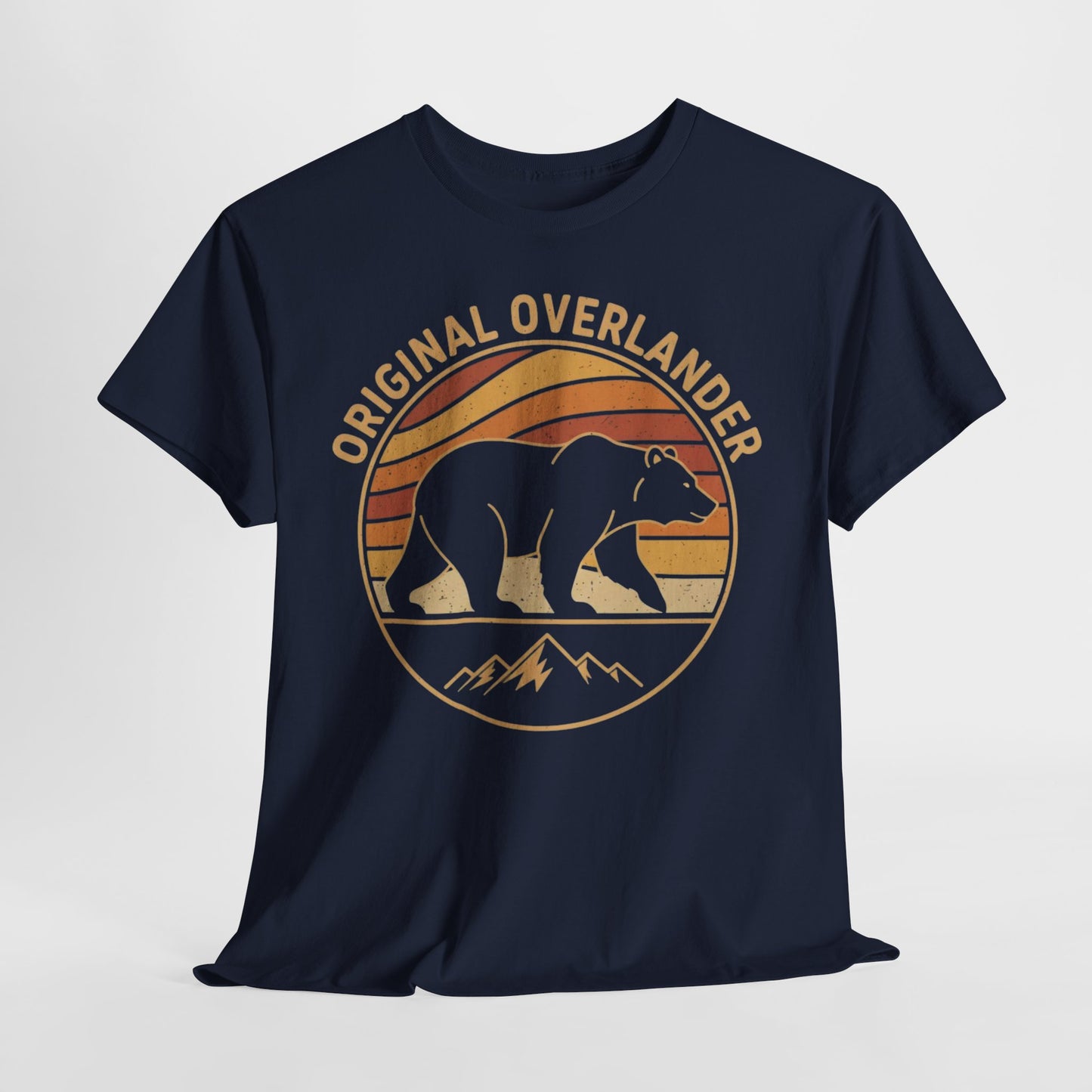 Original Overlander Retro Bear T-Shirt | 1970s Vintage Sunset Adventure Tee