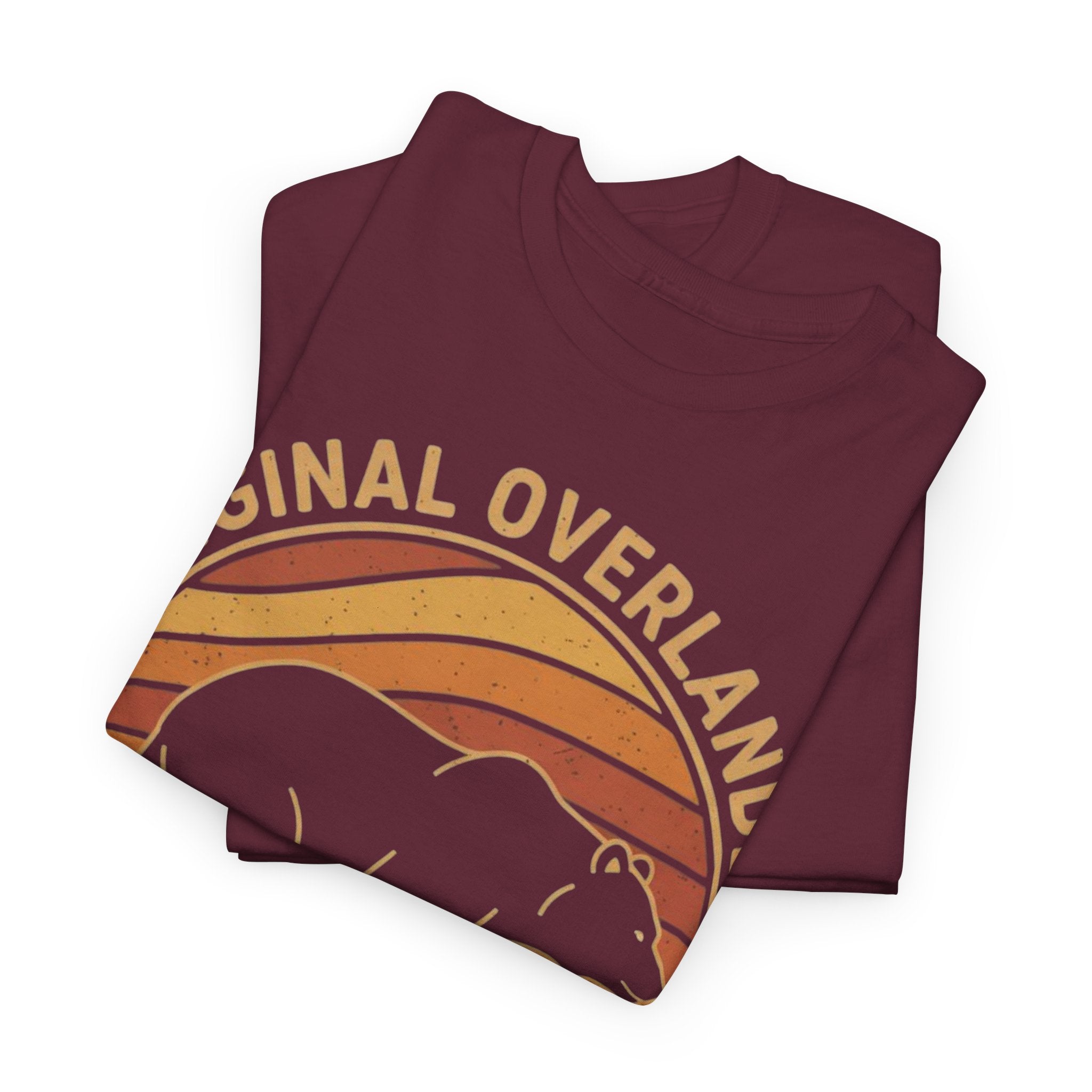 Original Overlander Retro Bear T-Shirt | 1970s Vintage Sunset Adventure Tee