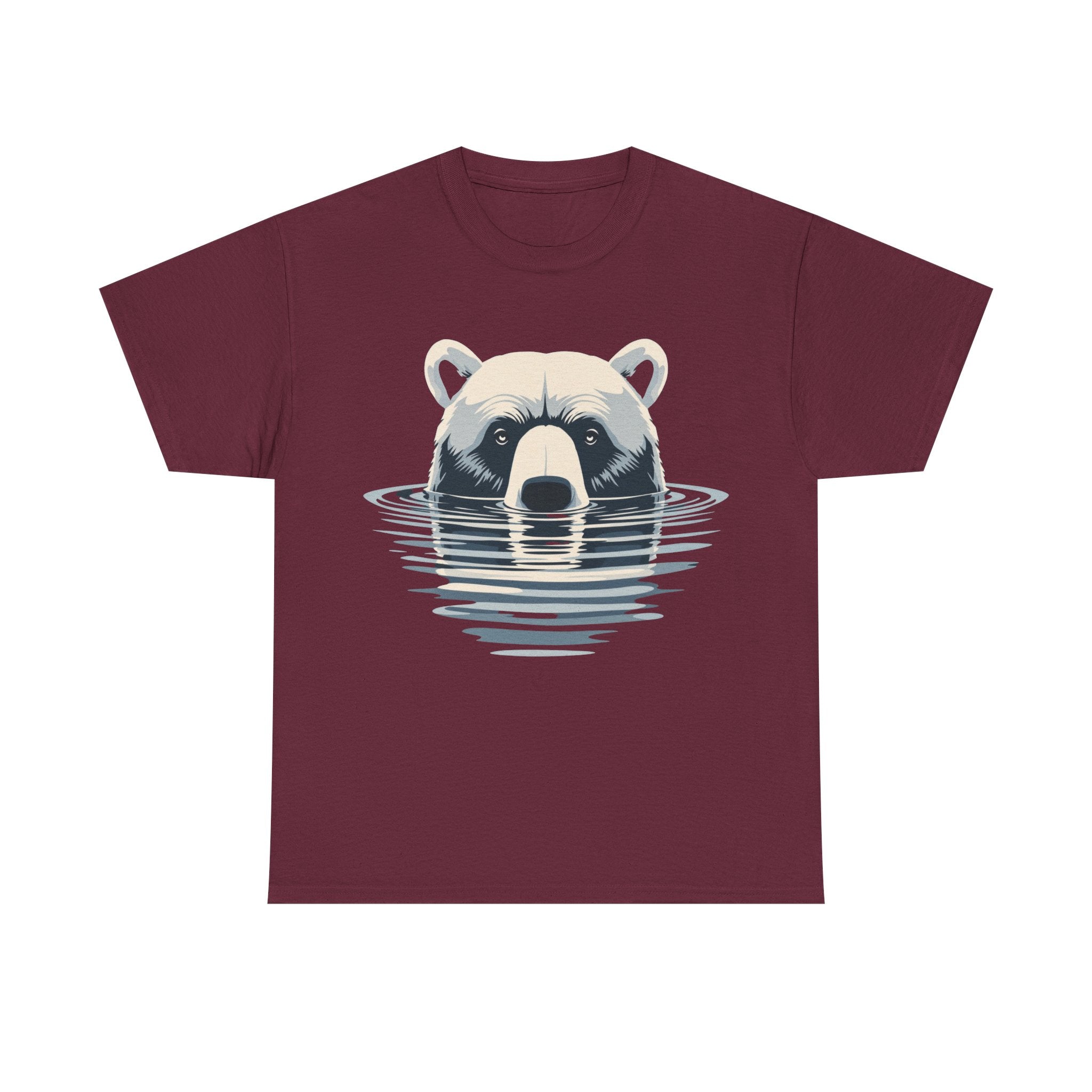 Bear in Water Graphic Tee – Gildan 5000 Heavy Cotton Shirt