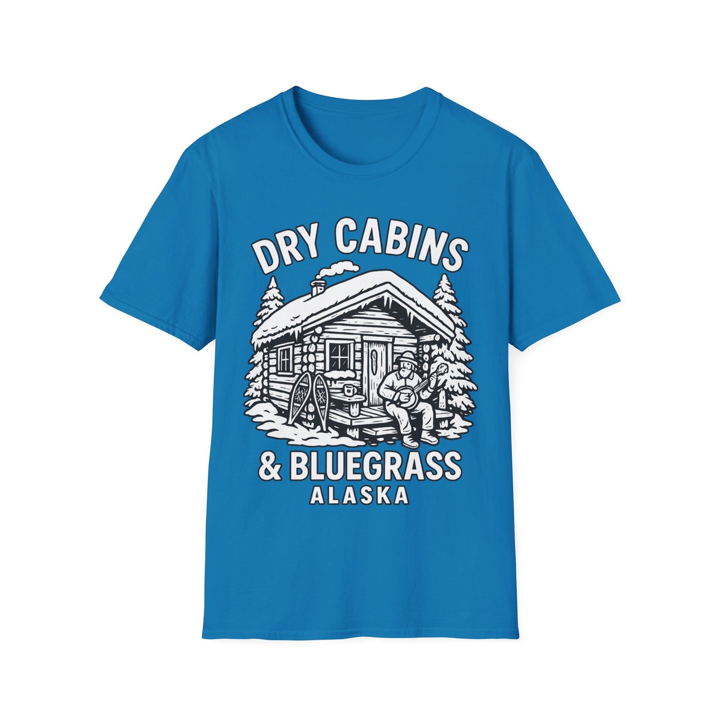 Cozy Cabin T-Shirt, Illustrative T-Shirt, Vintage Alaska Tee, Great Outdoors Wear, Unique Gift for Nature Lovers