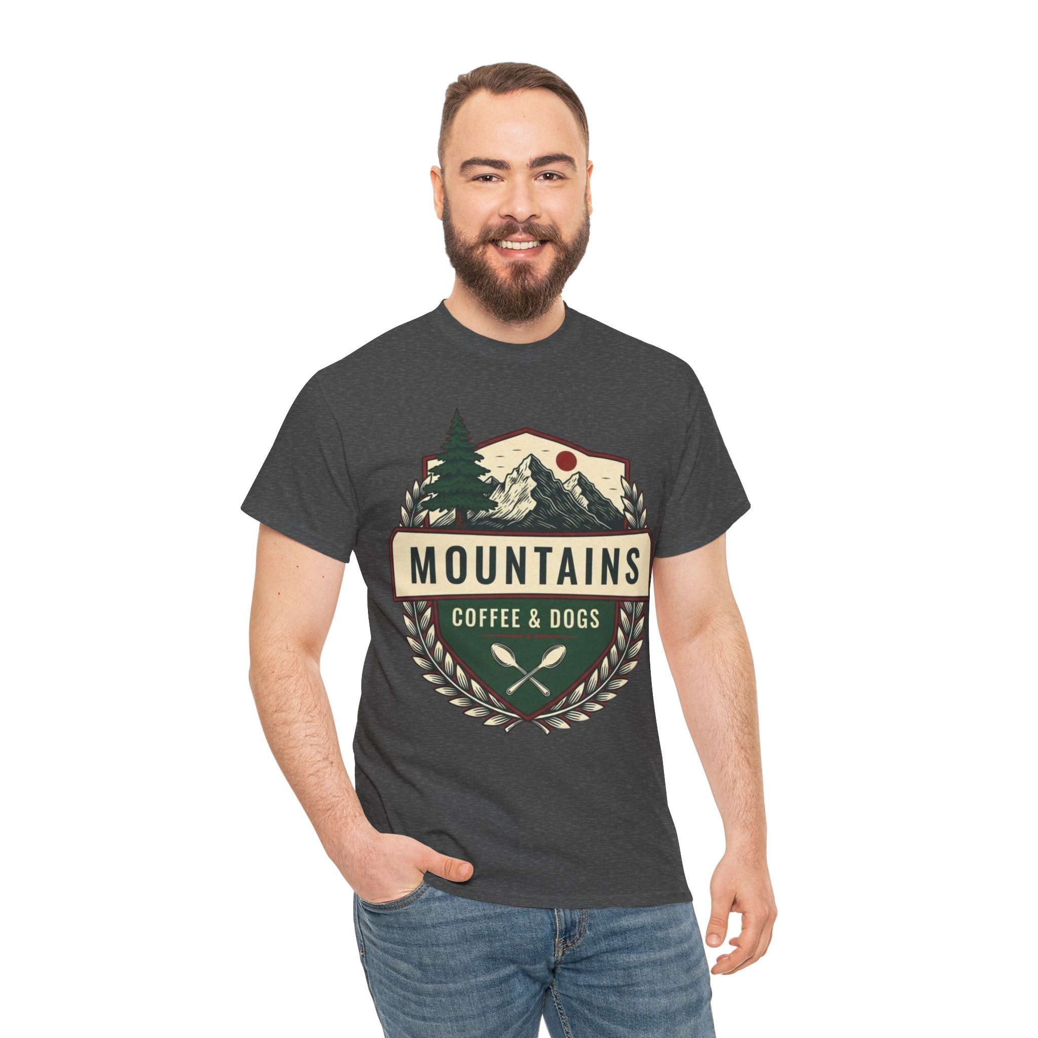 Mountains, Coffee & Dogs Tee