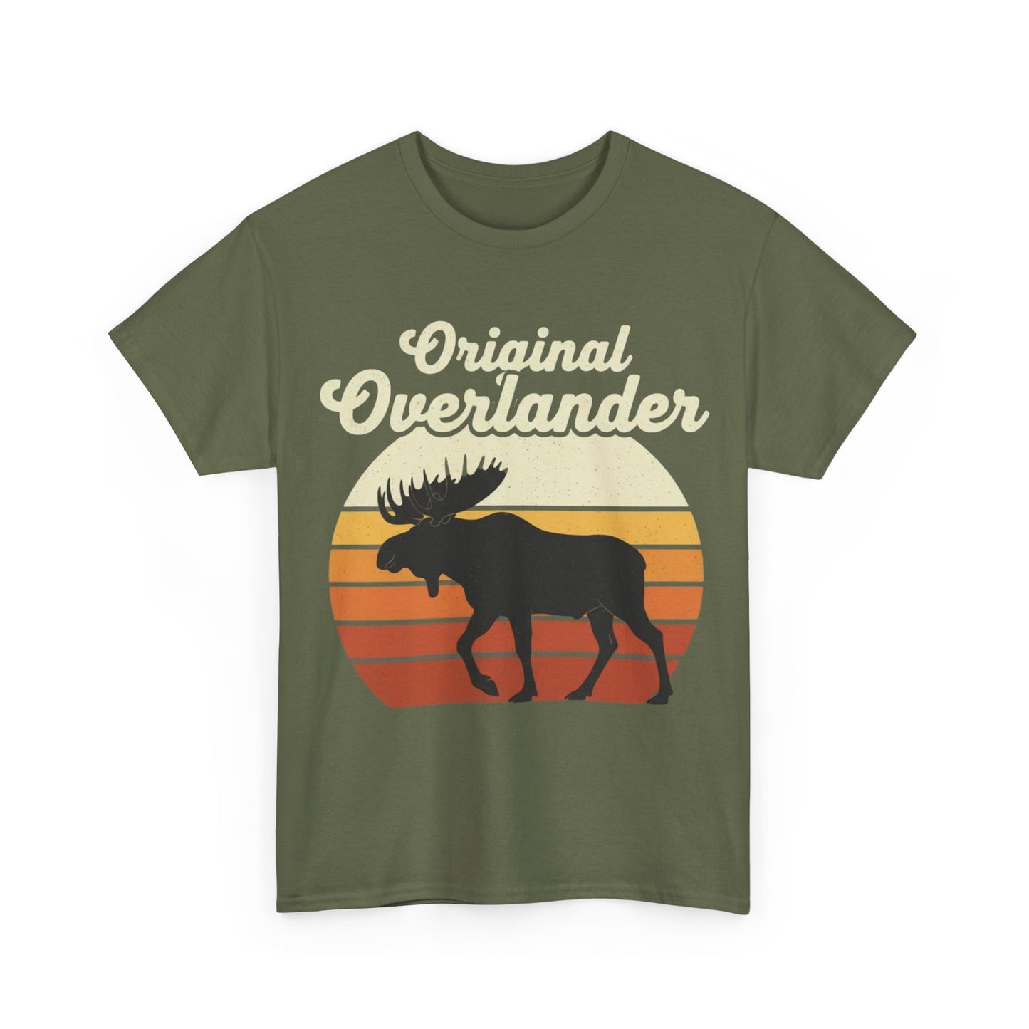 Original Overlander Moose T-Shirt | Retro 1970s Sunset Wilderness Tee