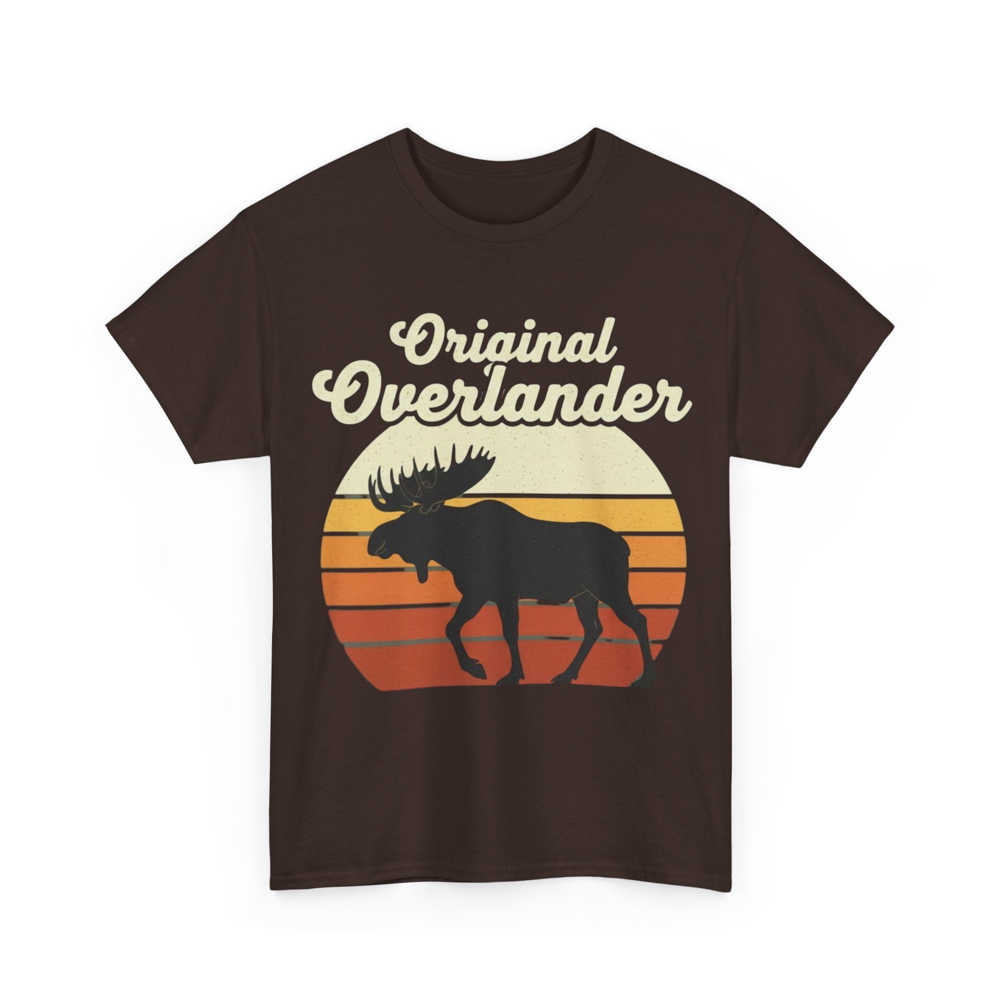 Original Overlander Moose T-Shirt | Retro 1970s Sunset Wilderness Tee