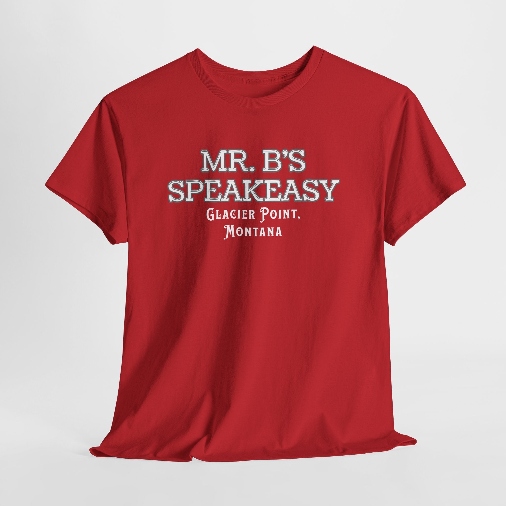 Mr. B’s Speakeasy Tee – Glacier Point, Montana