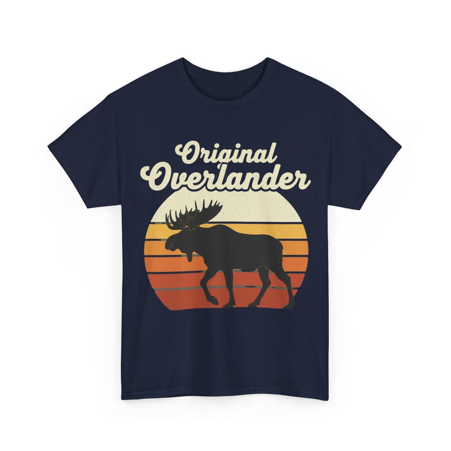 Original Overlander Moose T-Shirt | Retro 1970s Sunset Wilderness Tee