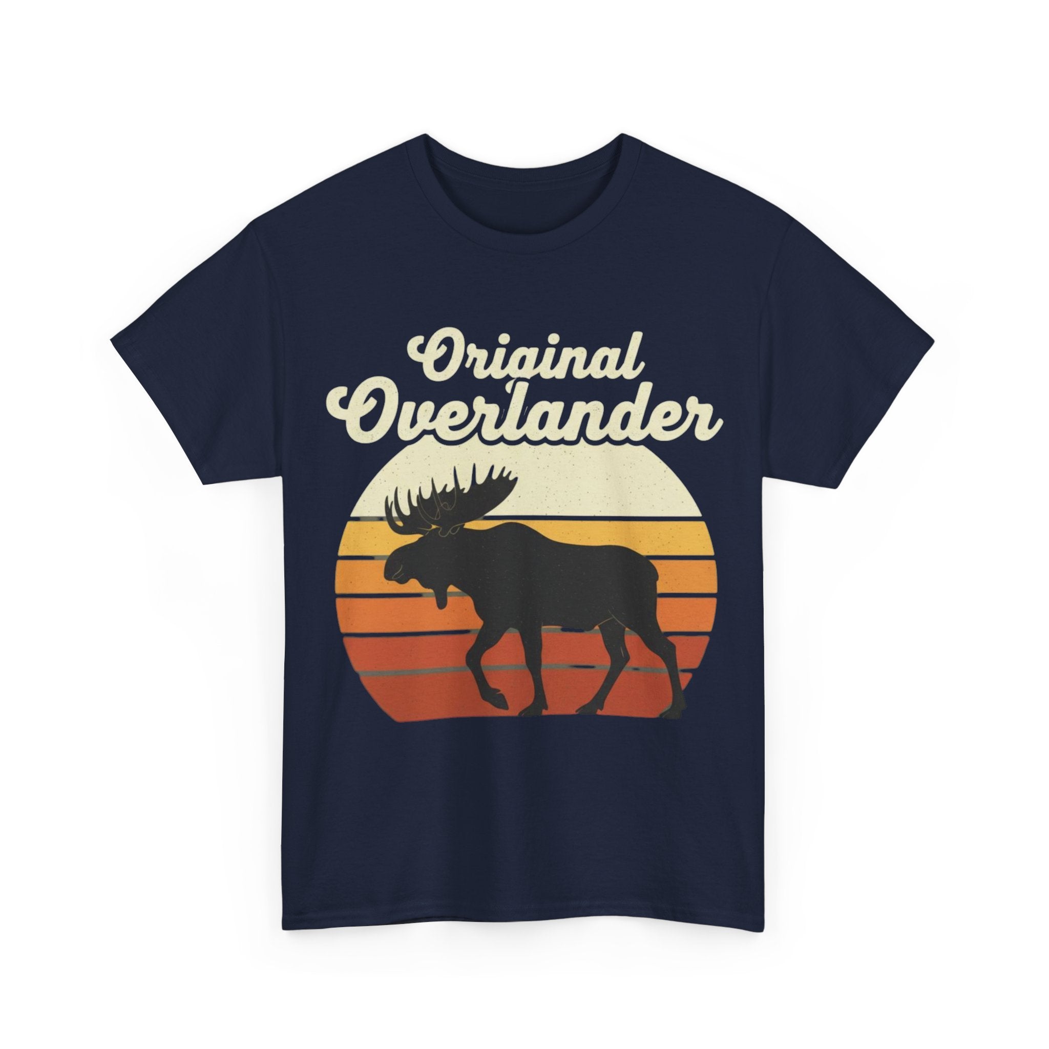 Original Overlander Moose T-Shirt | Retro 1970s Sunset Wilderness Tee