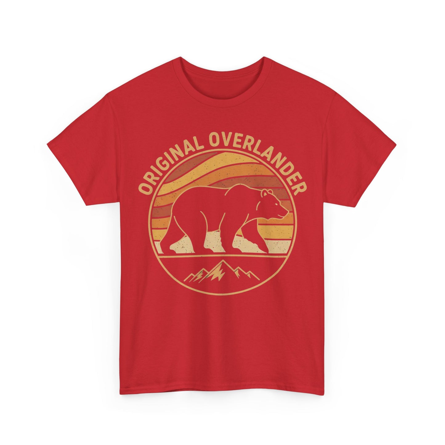 Original Overlander Retro Bear T-Shirt | 1970s Vintage Sunset Adventure Tee