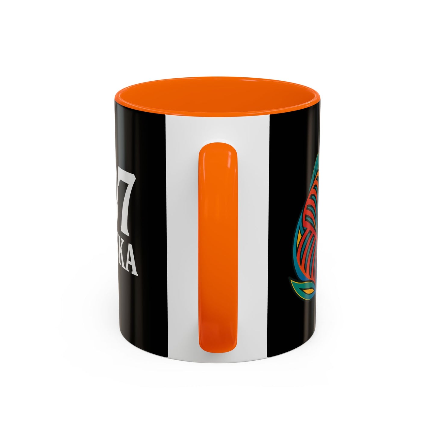 Alaska Salmon Mug Tlingit Style Coffee Cup 907 Alaska Gift Color Accent Ceramic Mug Alaskan Souvenir Wildlife Art