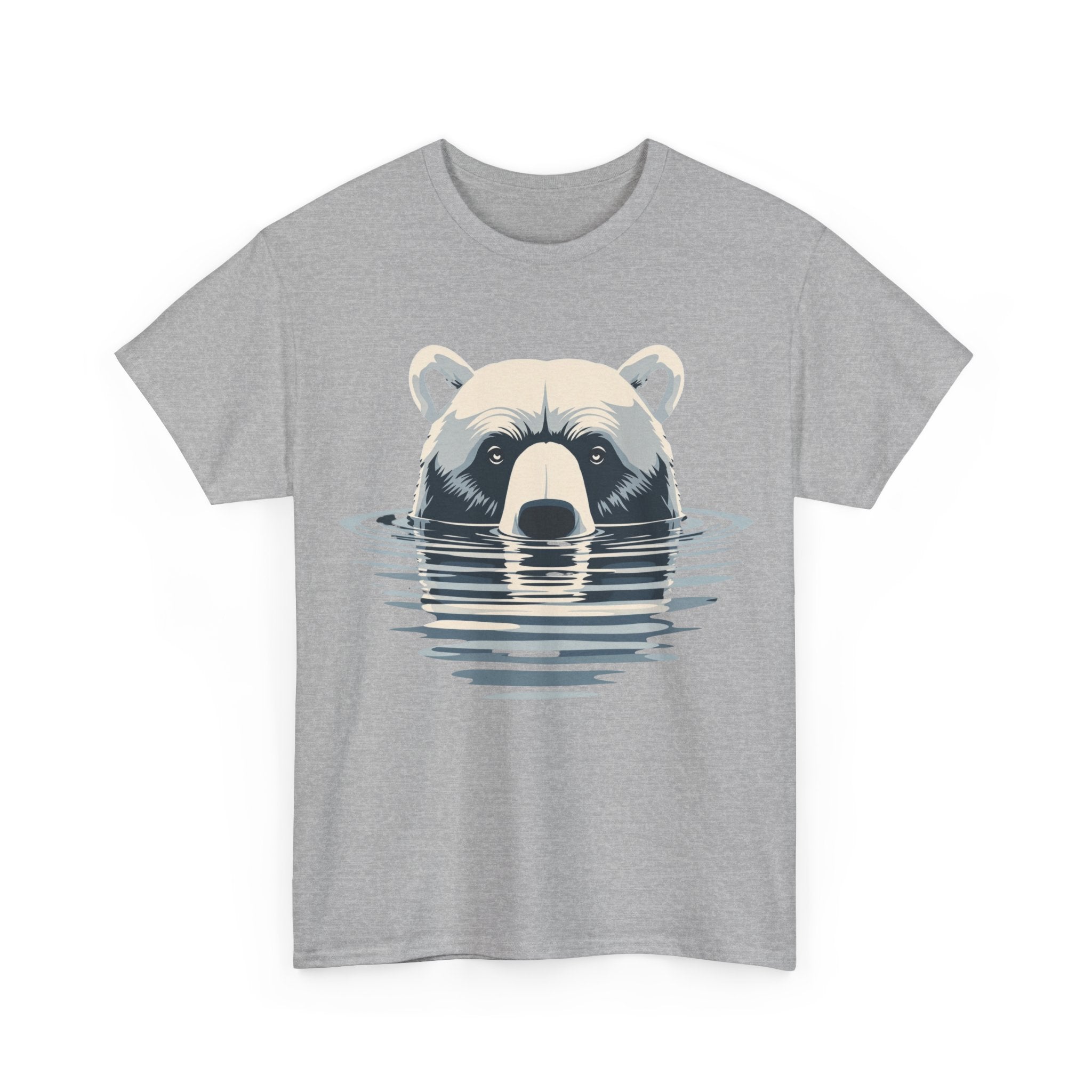 Bear in Water Graphic Tee – Gildan 5000 Heavy Cotton Shirt