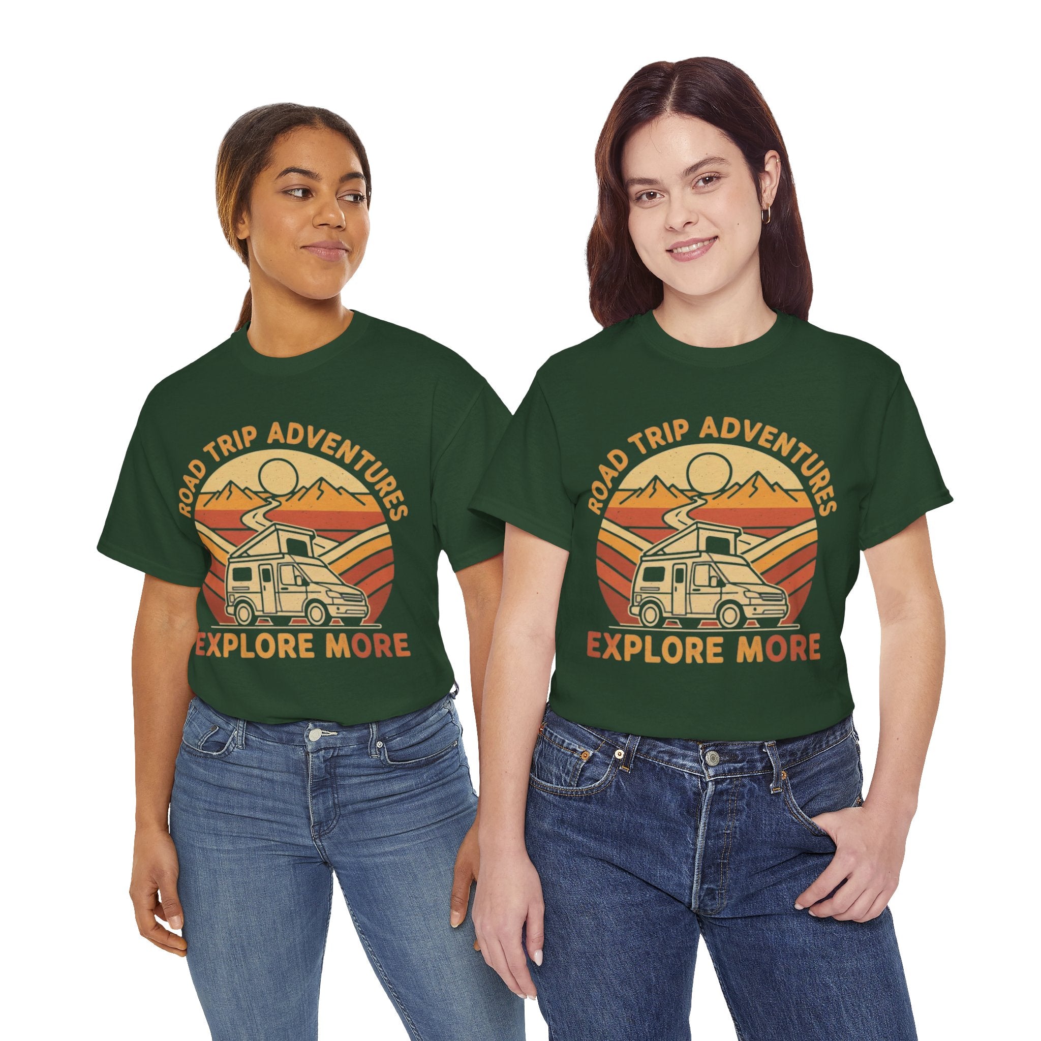 Road Trip Adventures – Explore More Retro Camper Tee