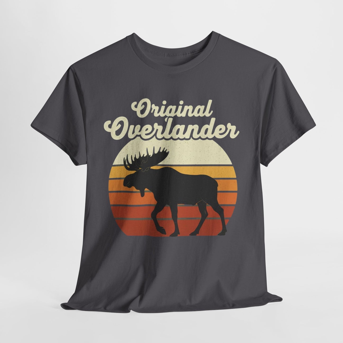 Original Overlander Moose T-Shirt | Retro 1970s Sunset Wilderness Tee
