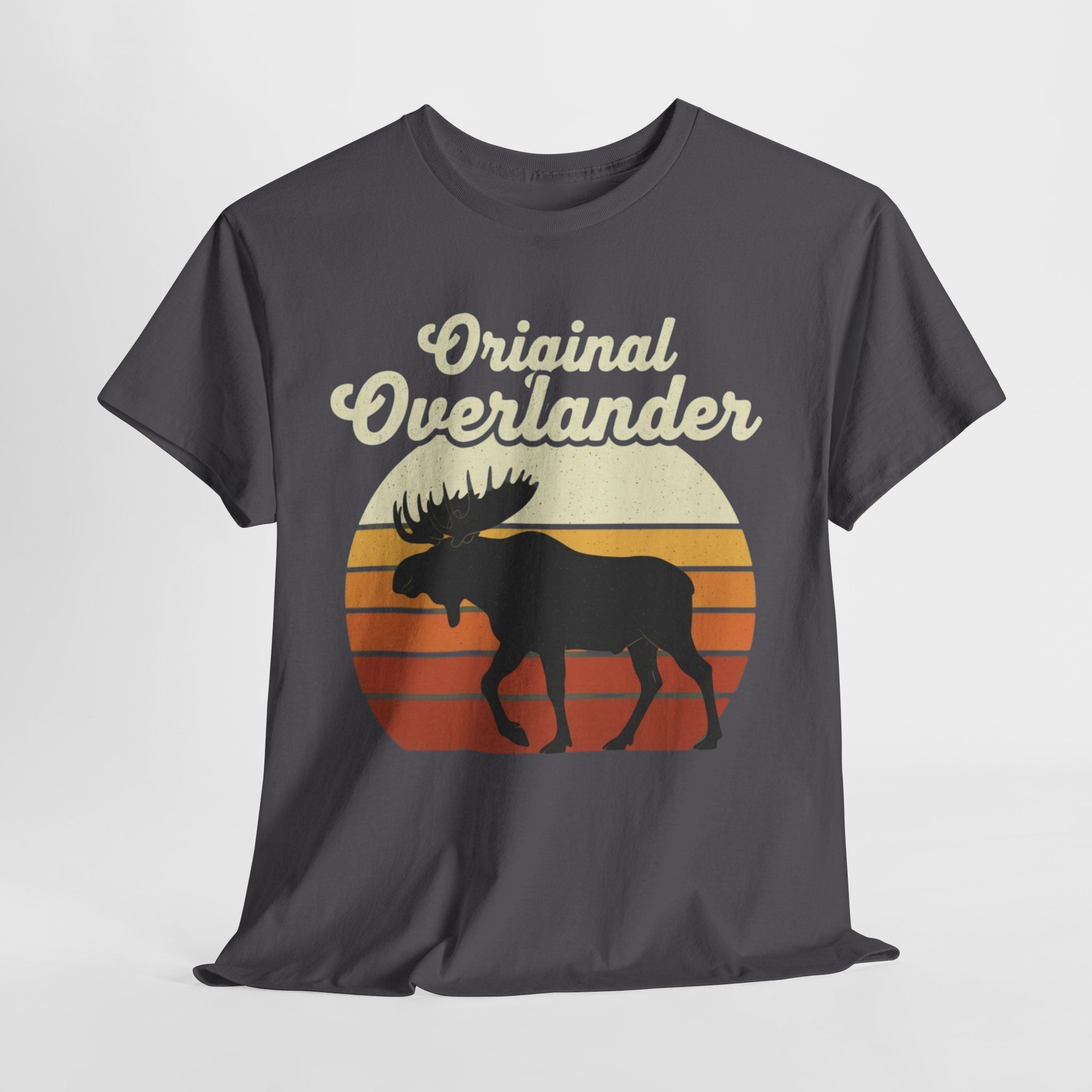 Original Overlander Moose T-Shirt | Retro 1970s Sunset Wilderness Tee