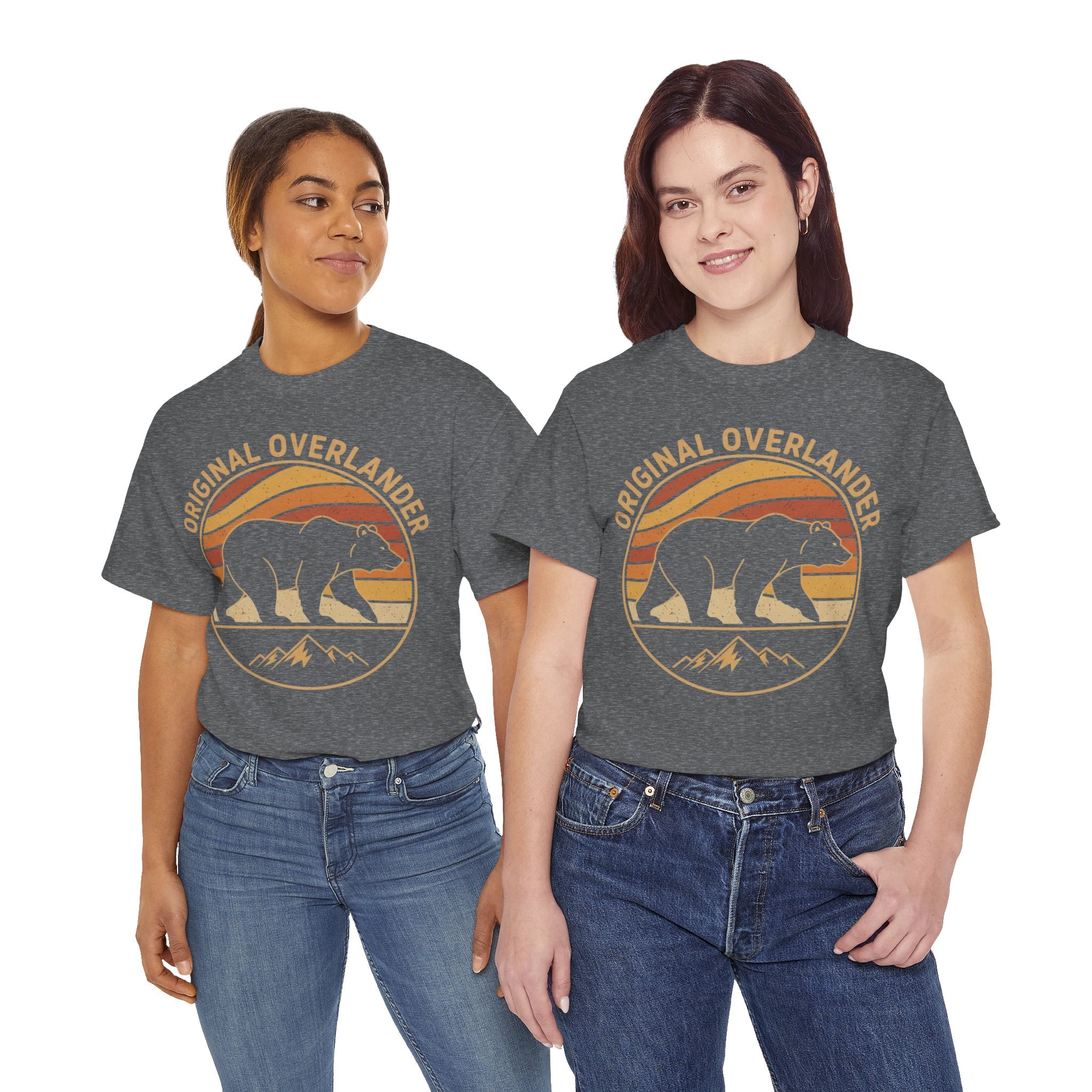 Original Overlander Retro Bear T-Shirt | 1970s Vintage Sunset Adventure Tee