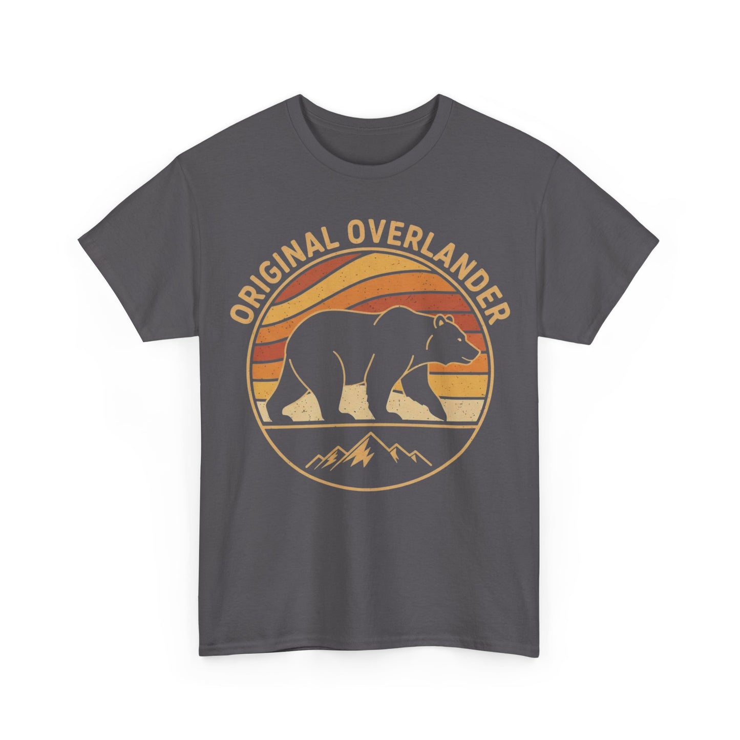 Original Overlander Retro Bear T-Shirt | 1970s Vintage Sunset Adventure Tee
