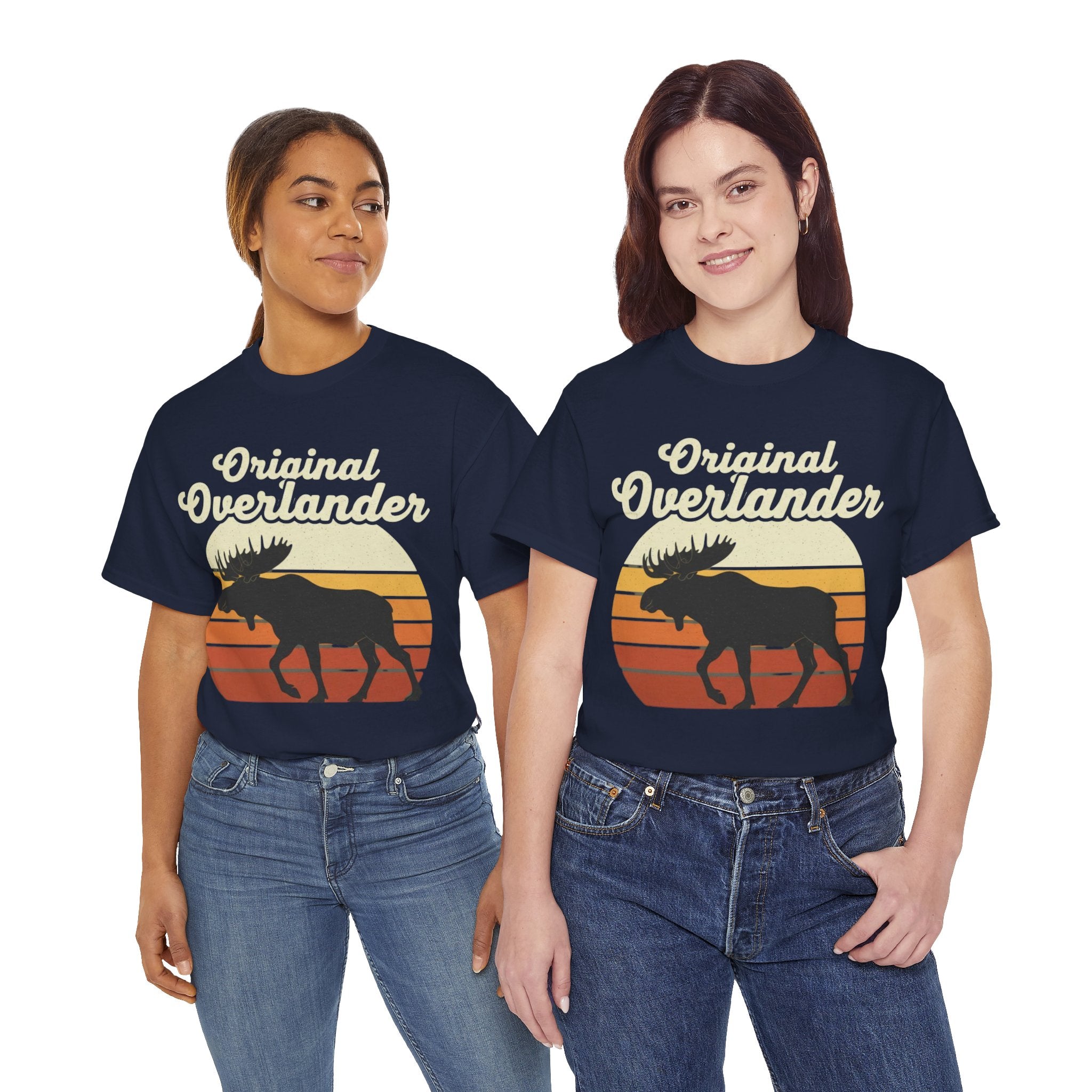 Original Overlander Moose T-Shirt | Retro 1970s Sunset Wilderness Tee