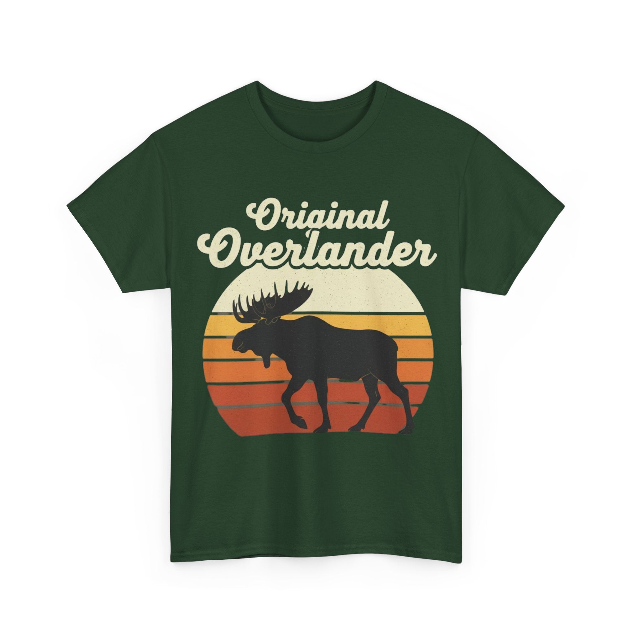 Original Overlander Moose T-Shirt | Retro 1970s Sunset Wilderness Tee