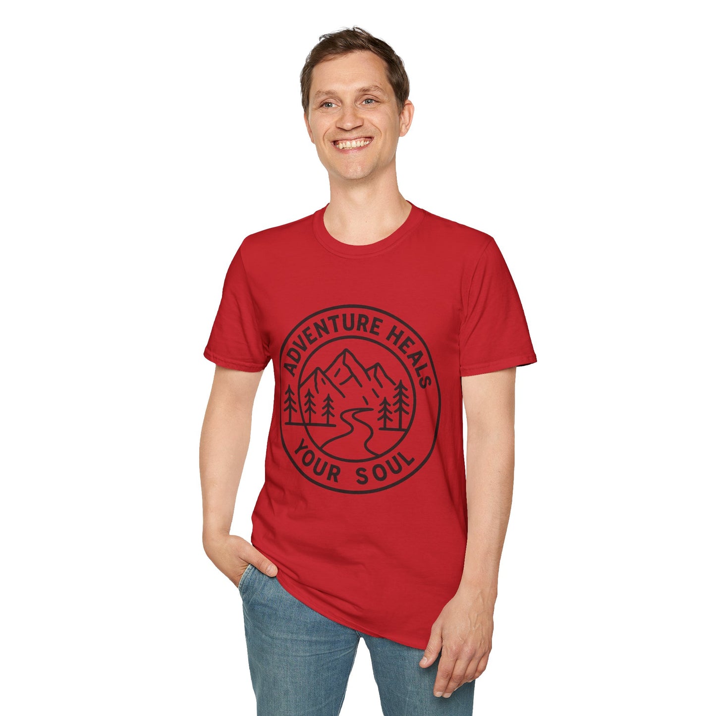 Adventure Heals Your Soul T-Shirt | Vintage Outdoor Hiking Tee