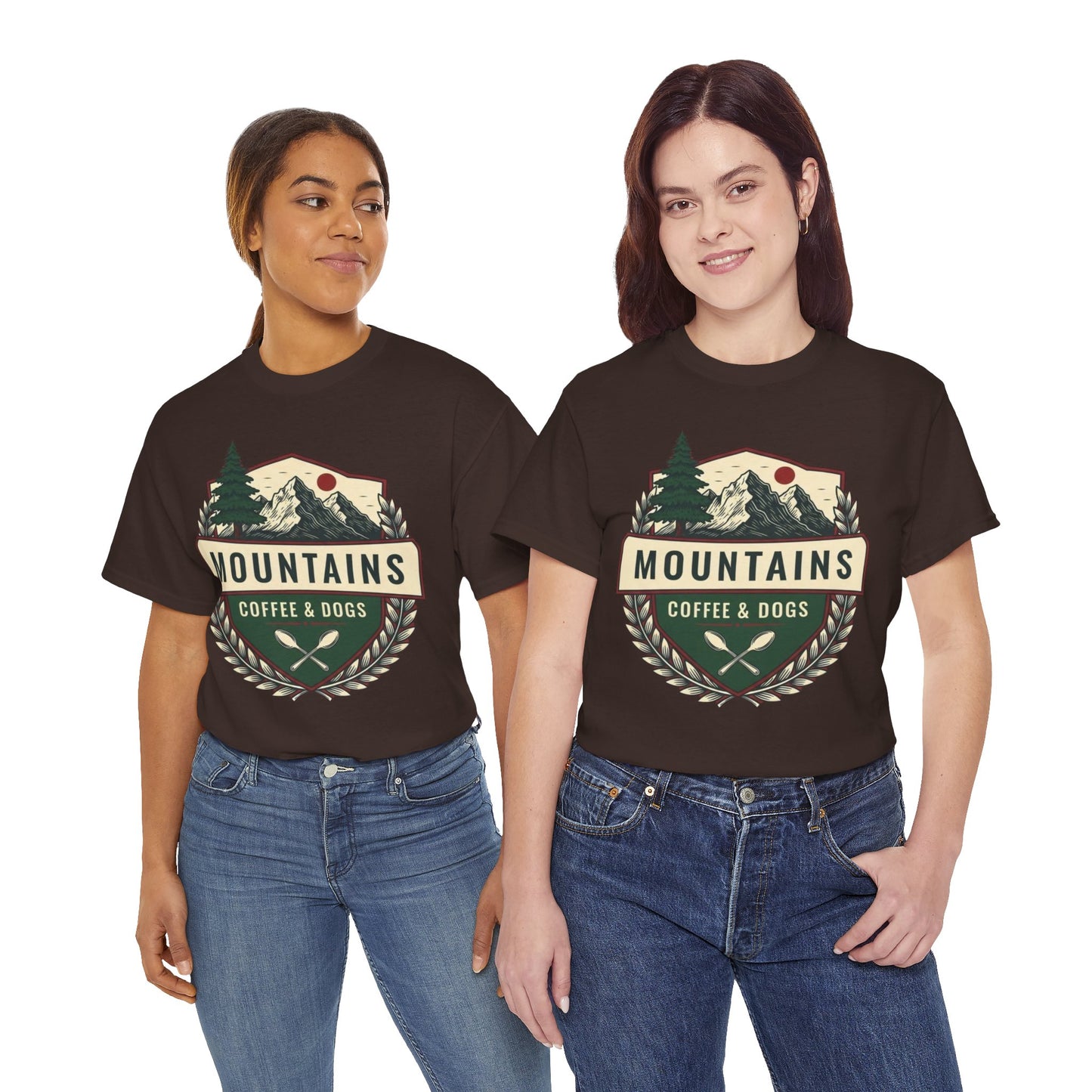 Mountains, Coffee & Dogs Tee