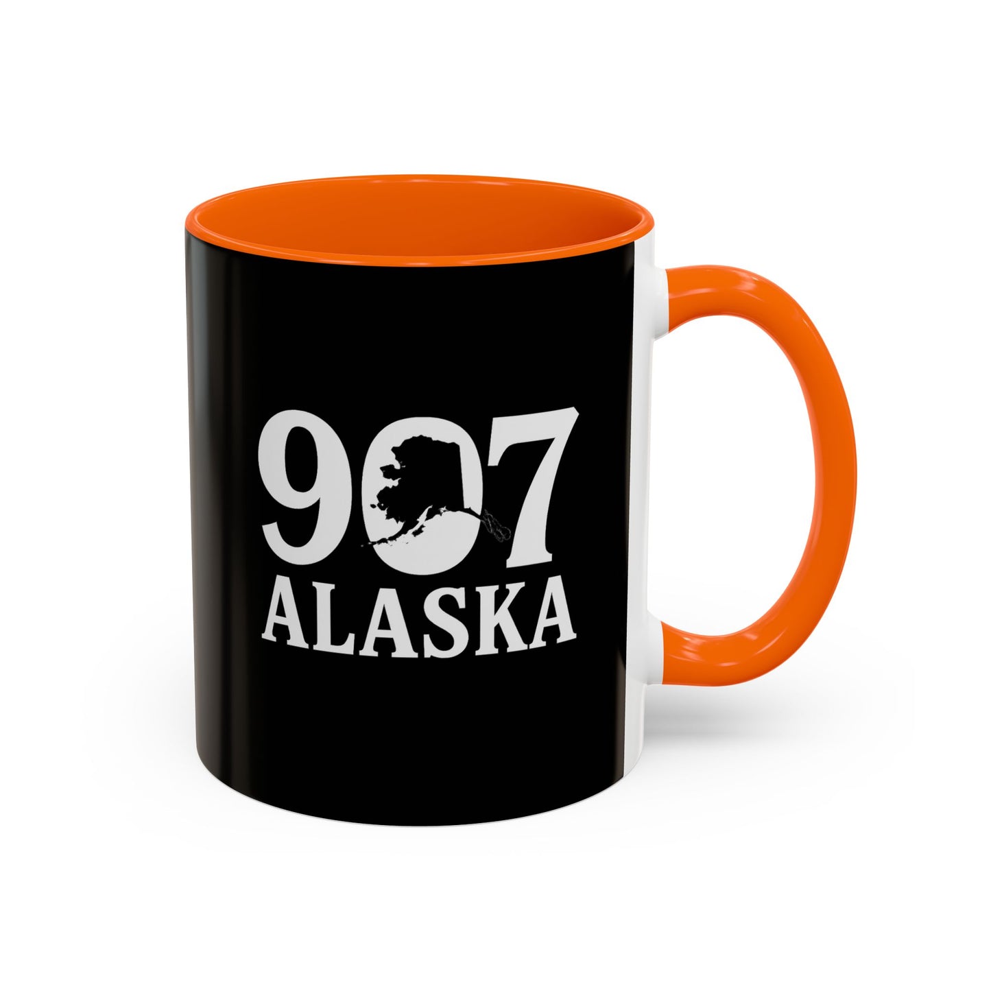 Alaska Salmon Mug Tlingit Style Coffee Cup 907 Alaska Gift Color Accent Ceramic Mug Alaskan Souvenir Wildlife Art