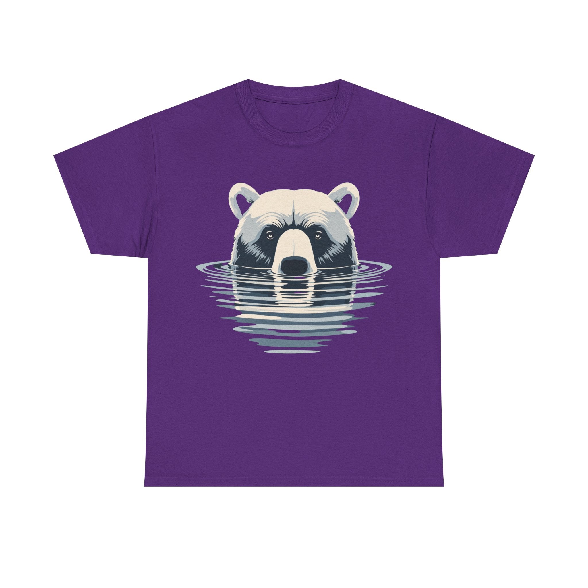 Bear in Water Graphic Tee – Gildan 5000 Heavy Cotton Shirt