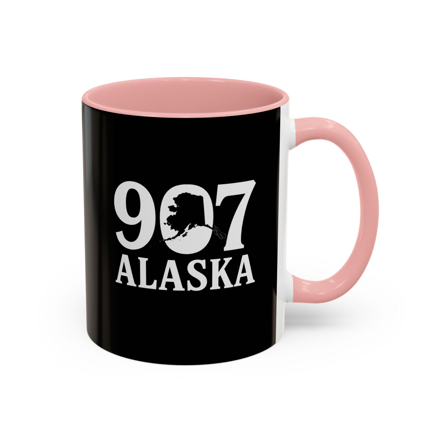 Alaska Salmon Mug Tlingit Style Coffee Cup 907 Alaska Gift Color Accent Ceramic Mug Alaskan Souvenir Wildlife Art
