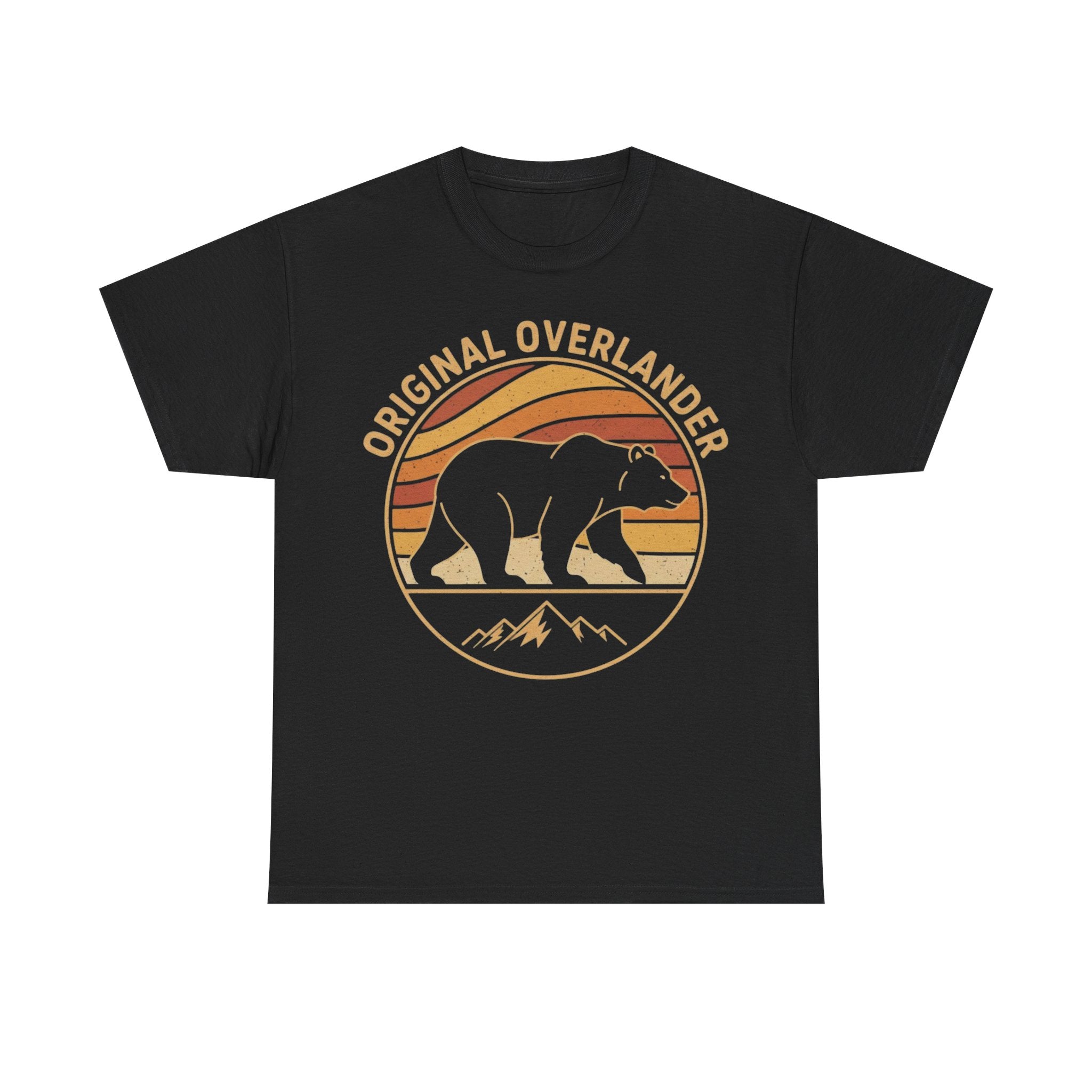 Original Overlander Retro Bear T-Shirt | 1970s Vintage Sunset Adventure Tee