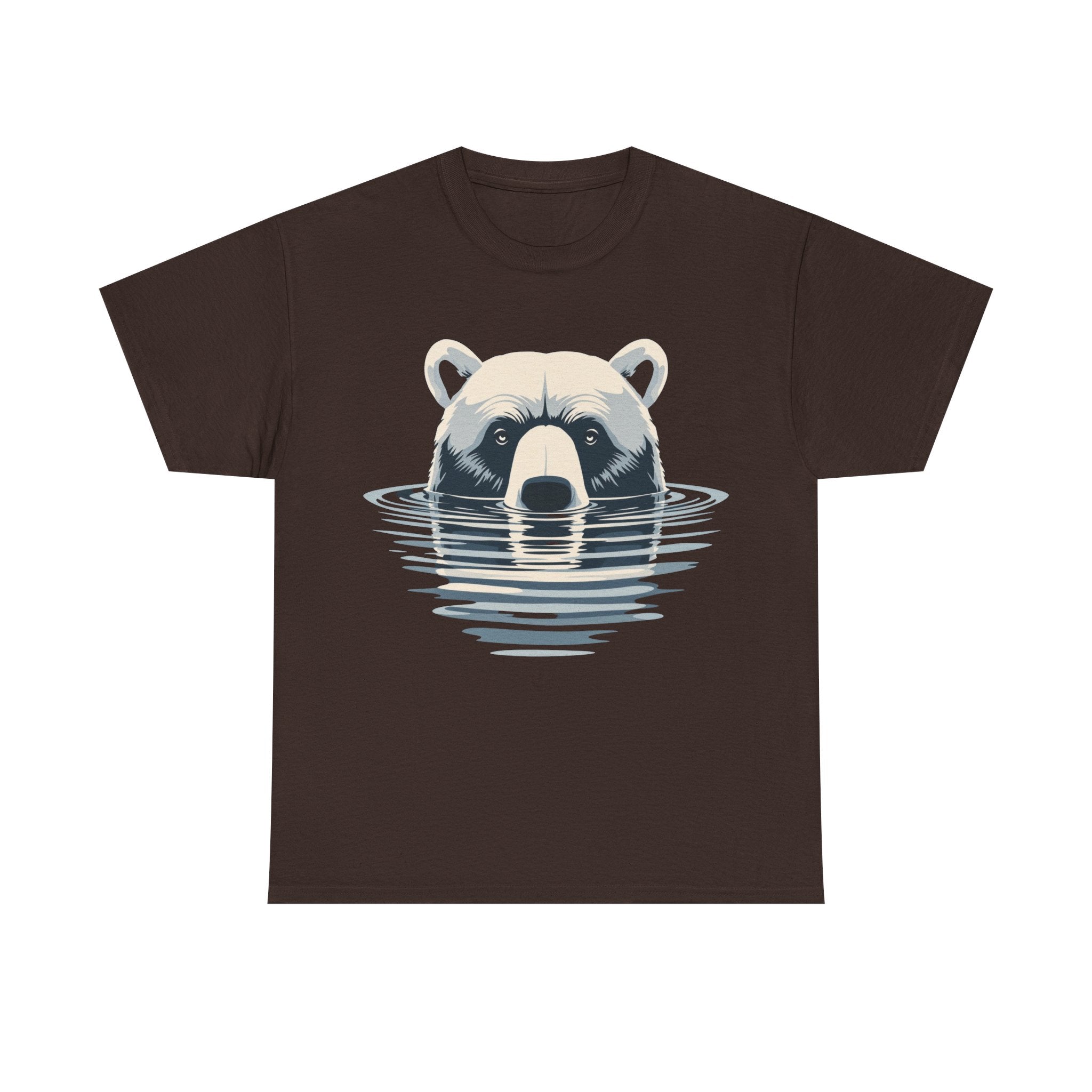 Bear in Water Graphic Tee – Gildan 5000 Heavy Cotton Shirt