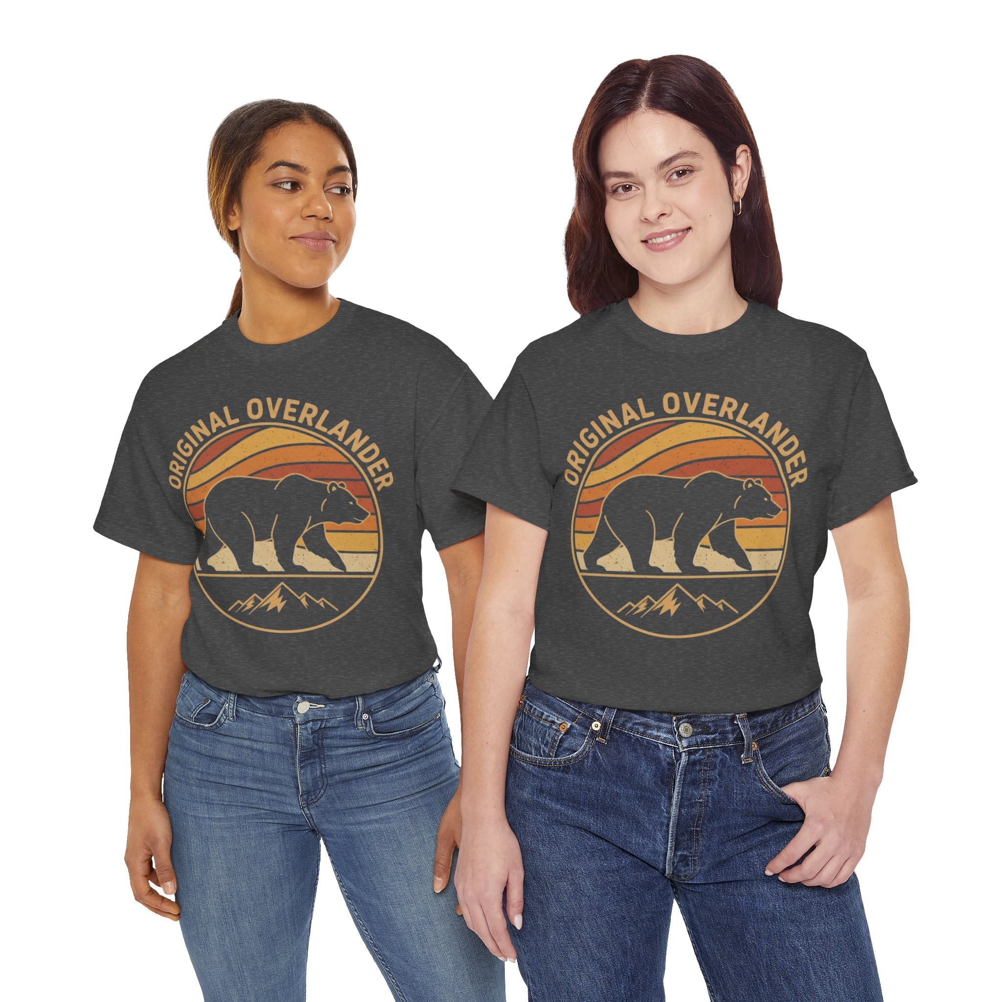 Original Overlander Retro Bear T-Shirt | 1970s Vintage Sunset Adventure Tee
