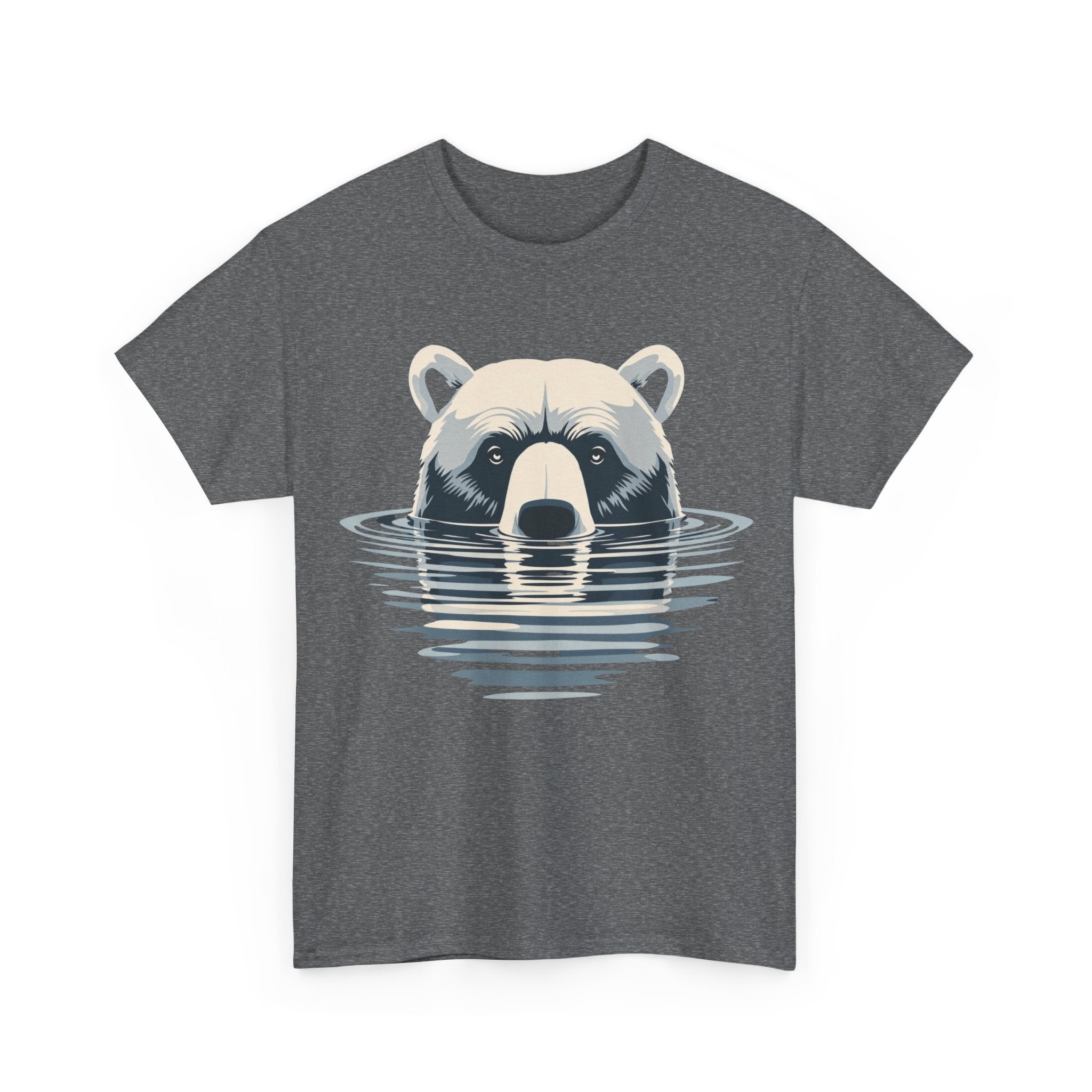 Bear in Water Graphic Tee – Gildan 5000 Heavy Cotton Shirt
