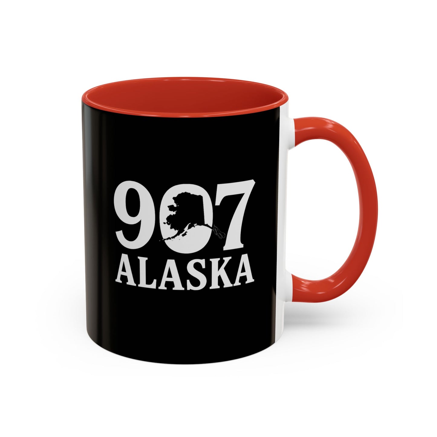 Alaska Salmon Mug Tlingit Style Coffee Cup 907 Alaska Gift Color Accent Ceramic Mug Alaskan Souvenir Wildlife Art