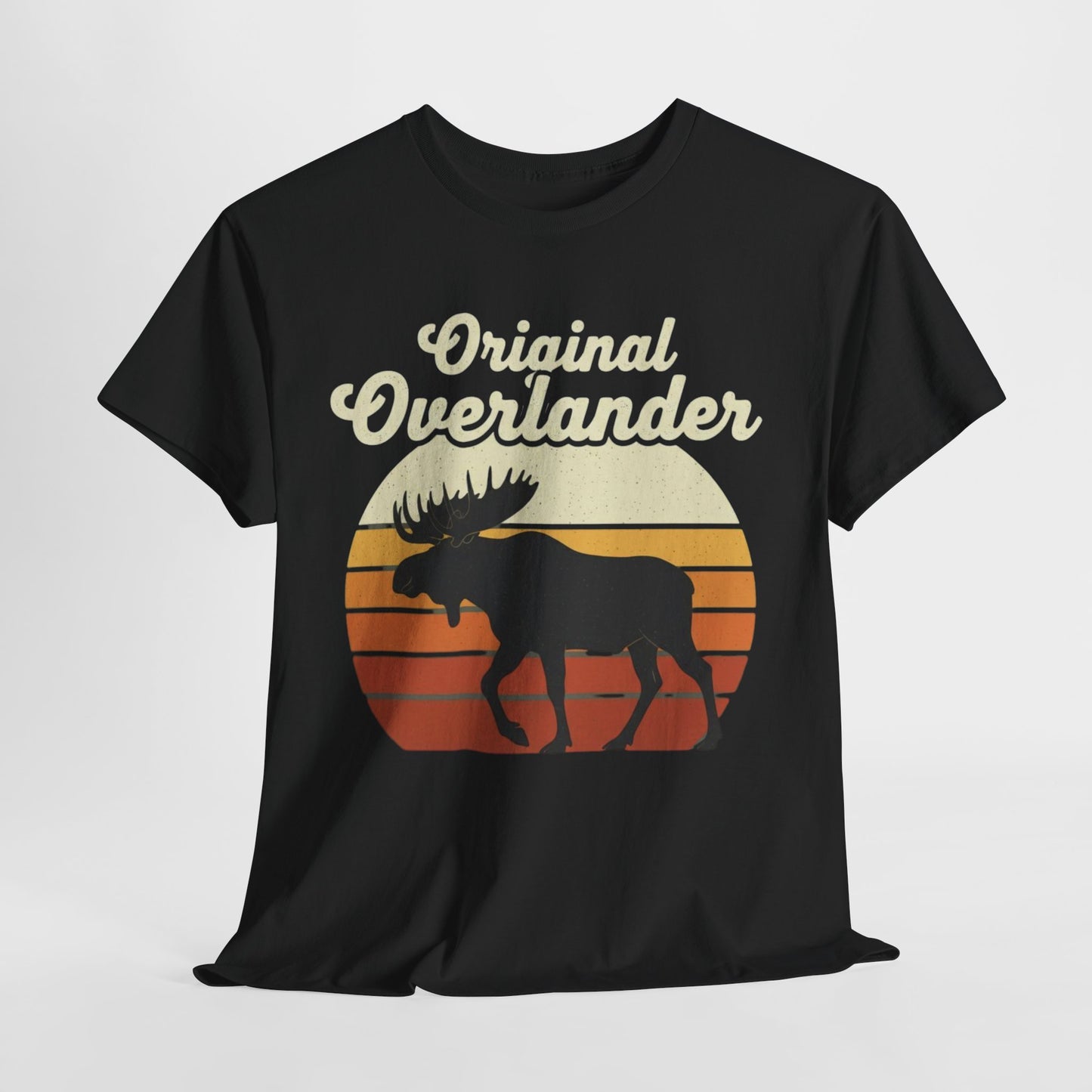 Original Overlander Moose T-Shirt | Retro 1970s Sunset Wilderness Tee