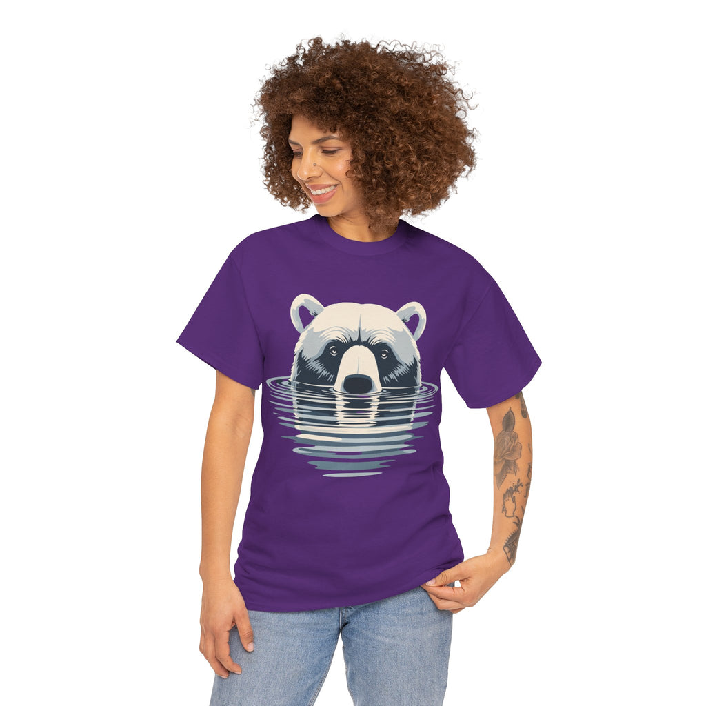 Bear in Water Graphic Tee – Gildan 5000 Heavy Cotton Shirt