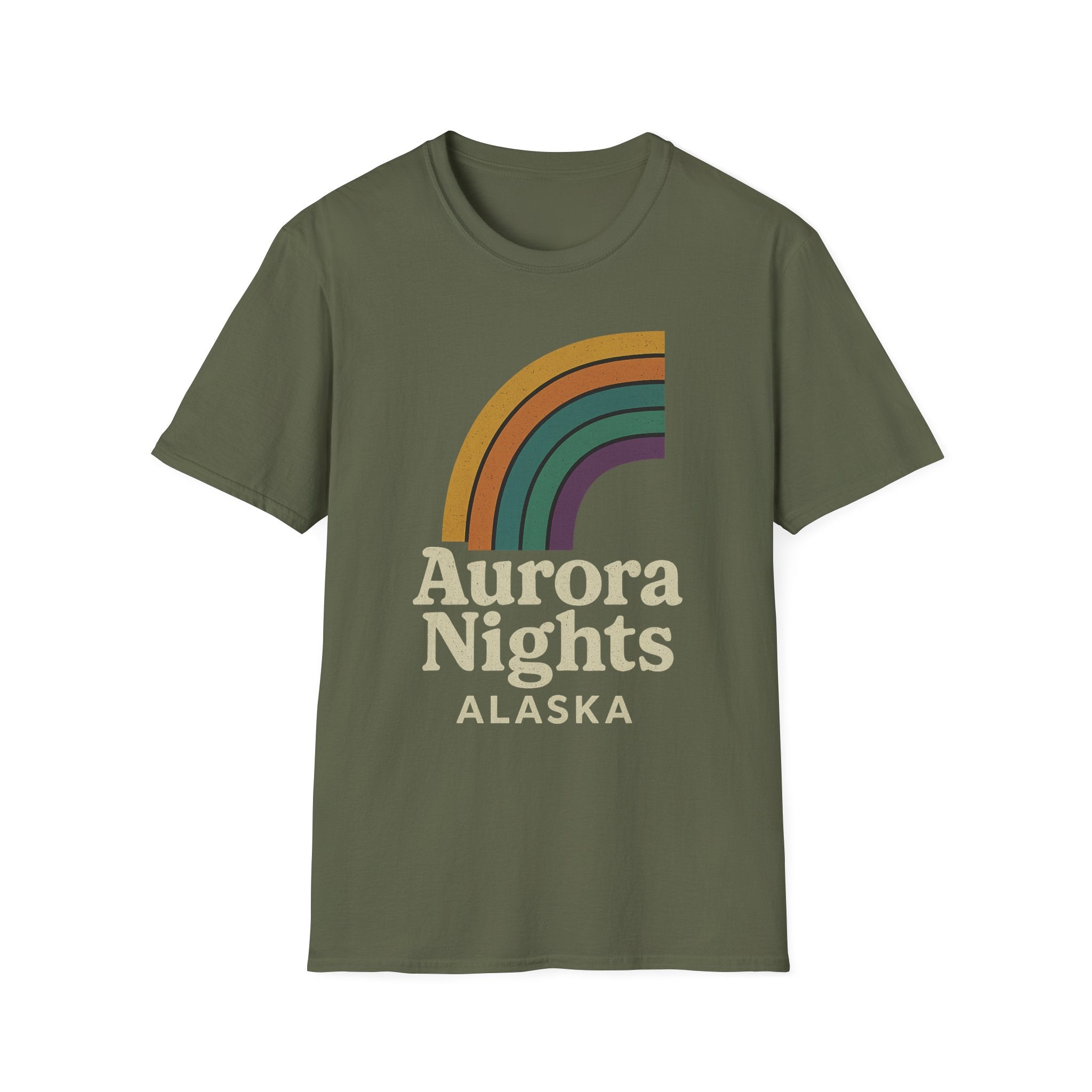 Aurora Nights Alaska T-Shirt – Retro Northern Lights Graphic Tee