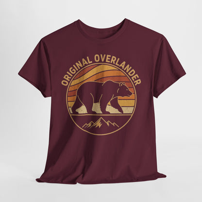 Original Overlander Retro Bear T-Shirt | 1970s Vintage Sunset Adventure Tee