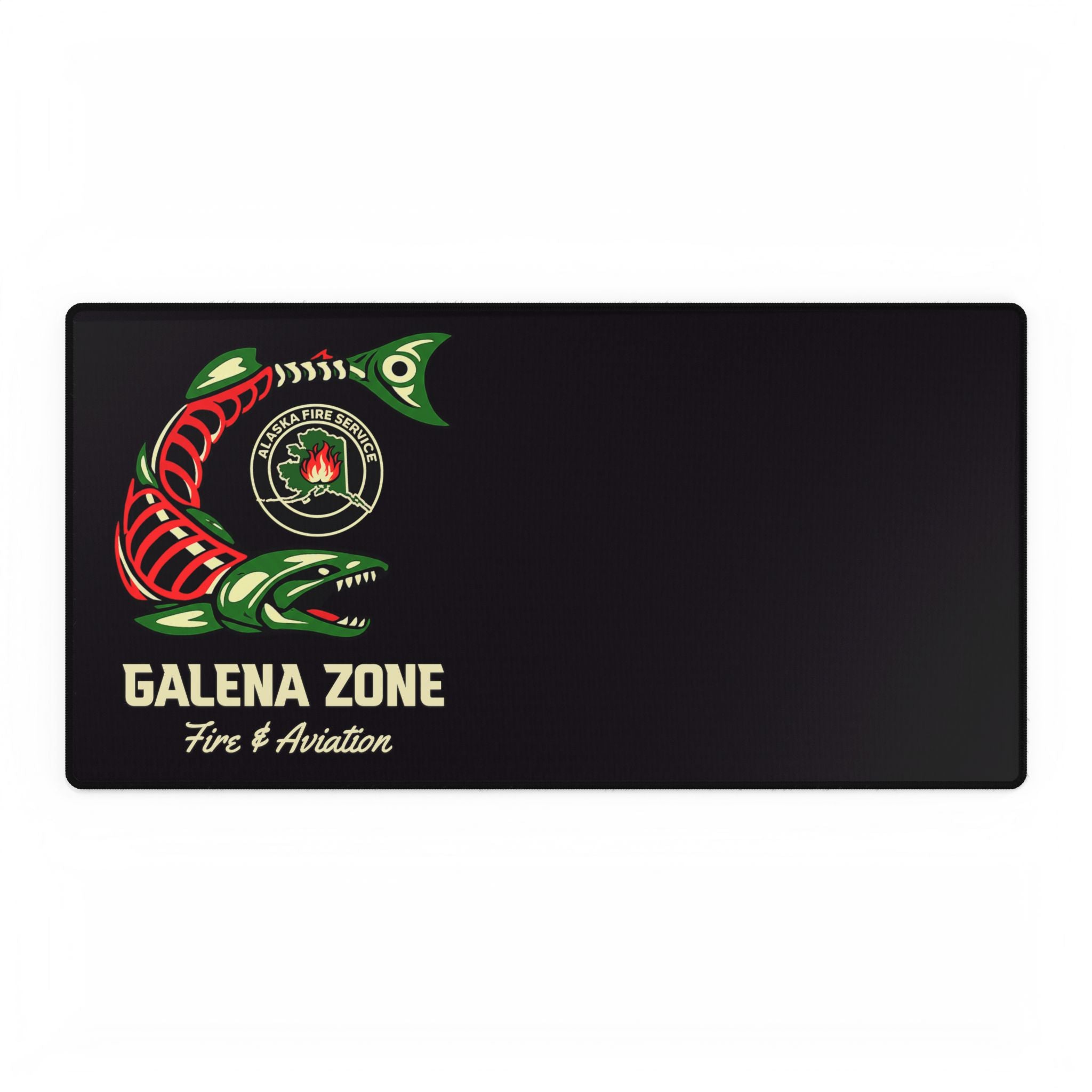 Galena Zone Fire & Aviation Desk Mat — Large Gaming/Work Mouse Pad