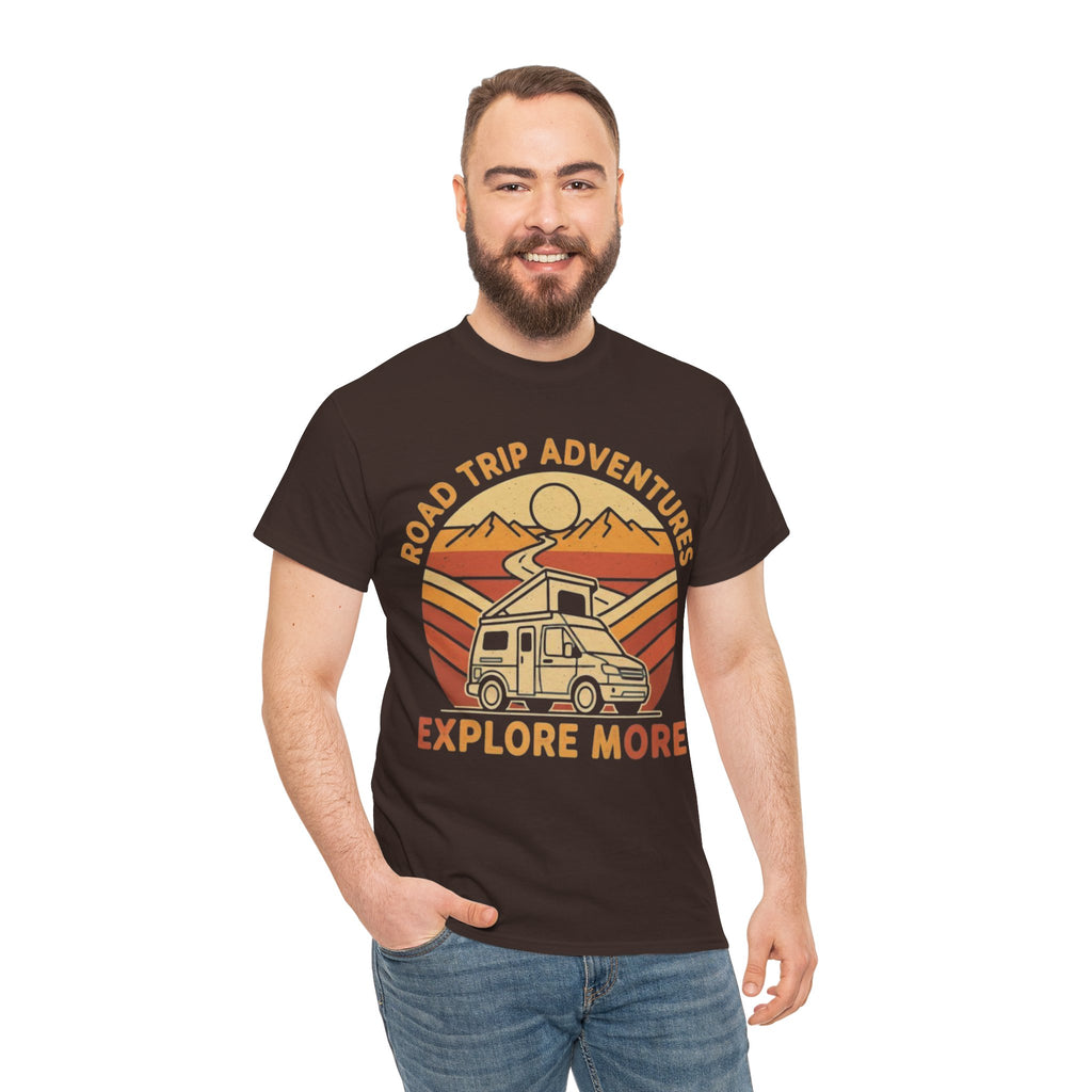 Road Trip Adventures – Explore More Retro Camper Tee